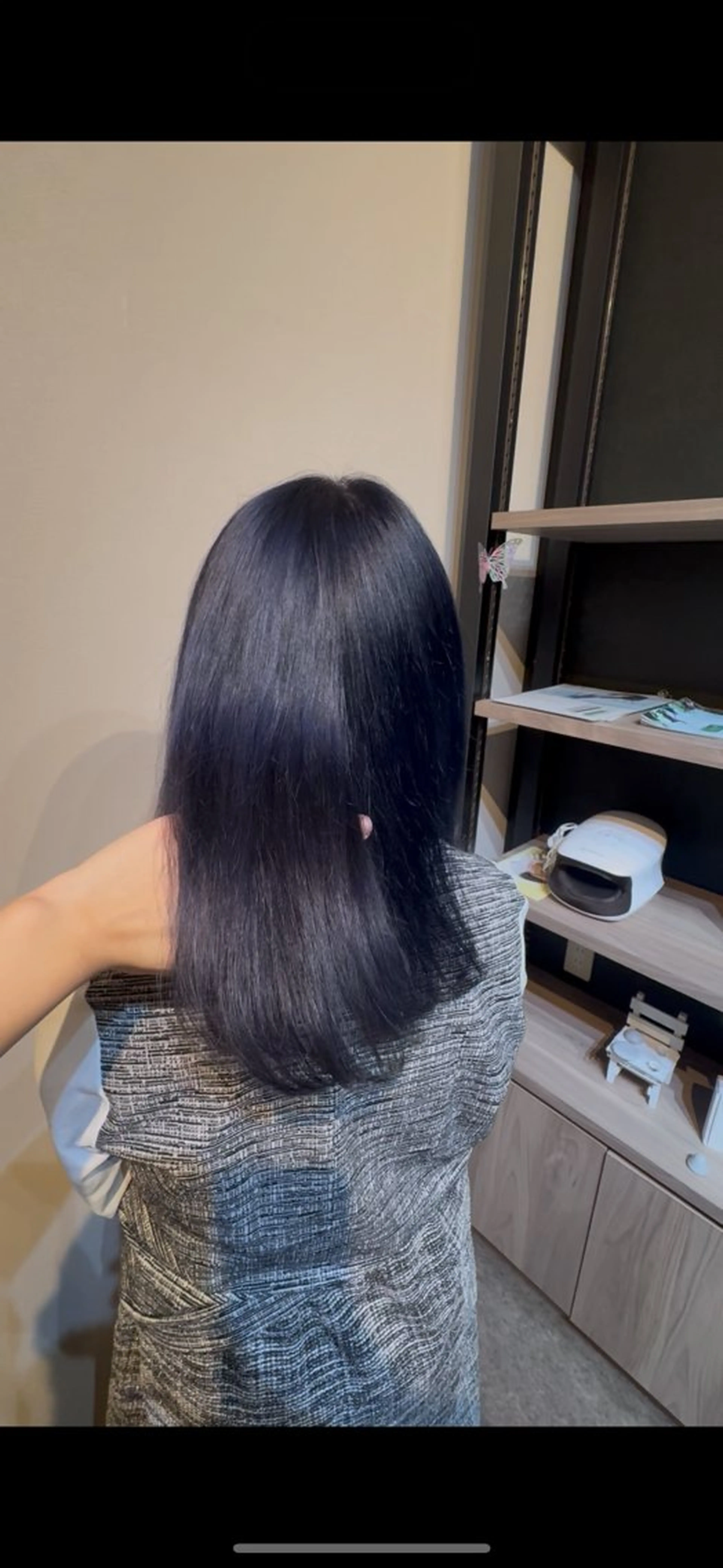 ロング カラー ネイビーカラー カット ヘアカラー bagzy八幡店所属・都竹 由里子のヘアスタイル