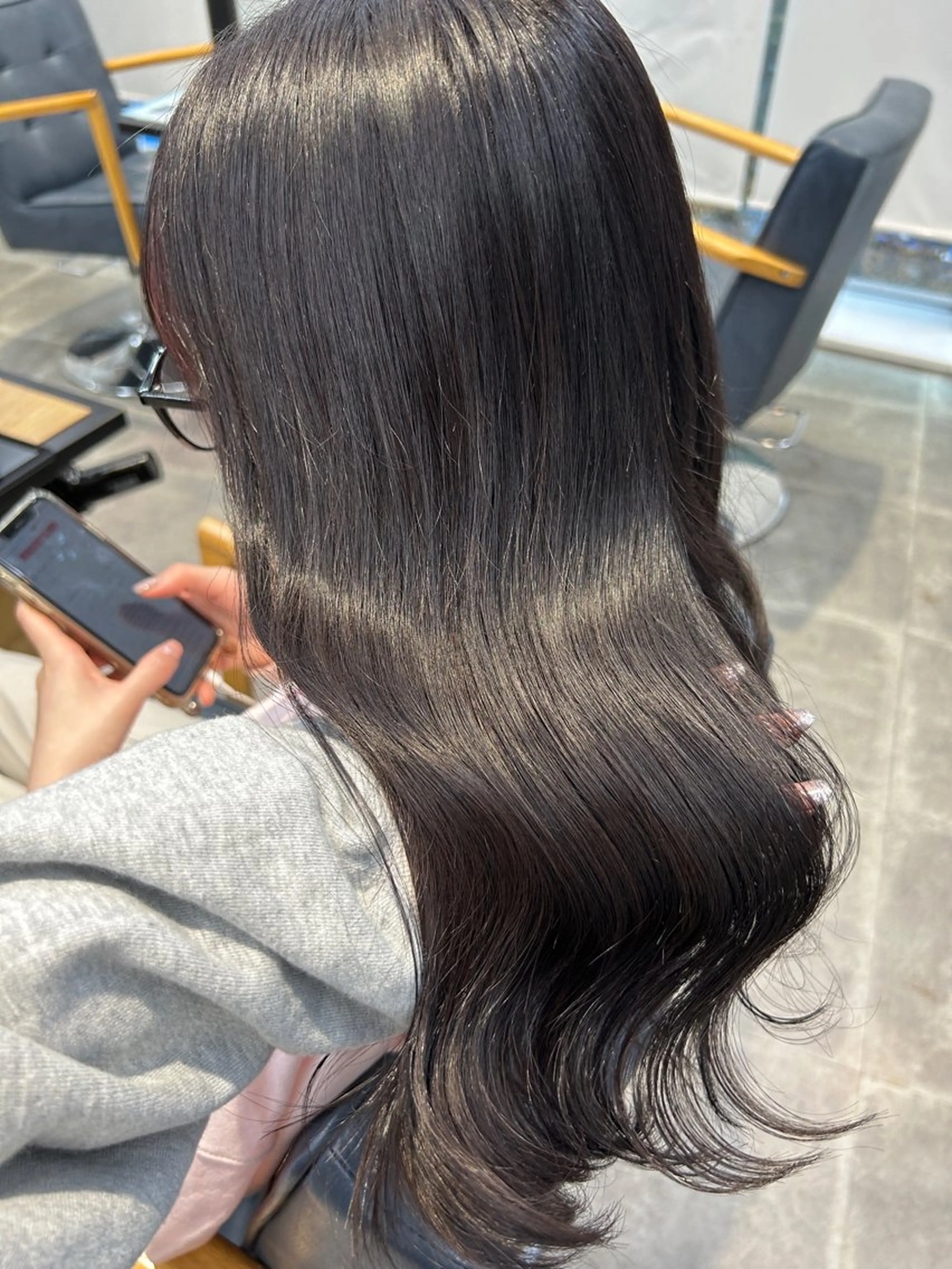 ロング カラー カット ヘアカラー トリートメント newi梅田🫧韓国 ヘア🫧sakiのヘアスタイル