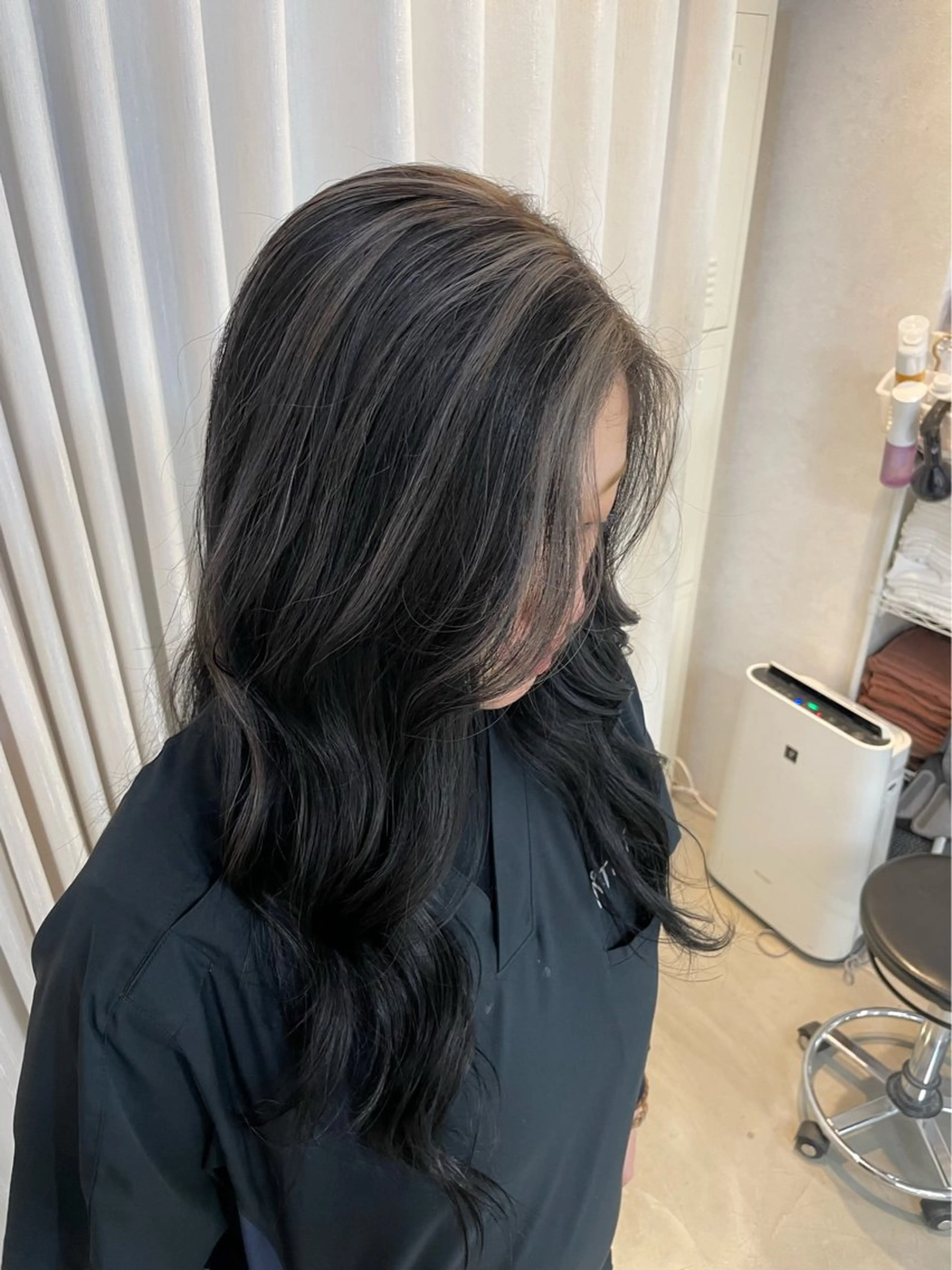 ロング カラー ハイライトカラー ハイライト ヘアカラー 安井まゆ _Box mico.のヘアスタイル