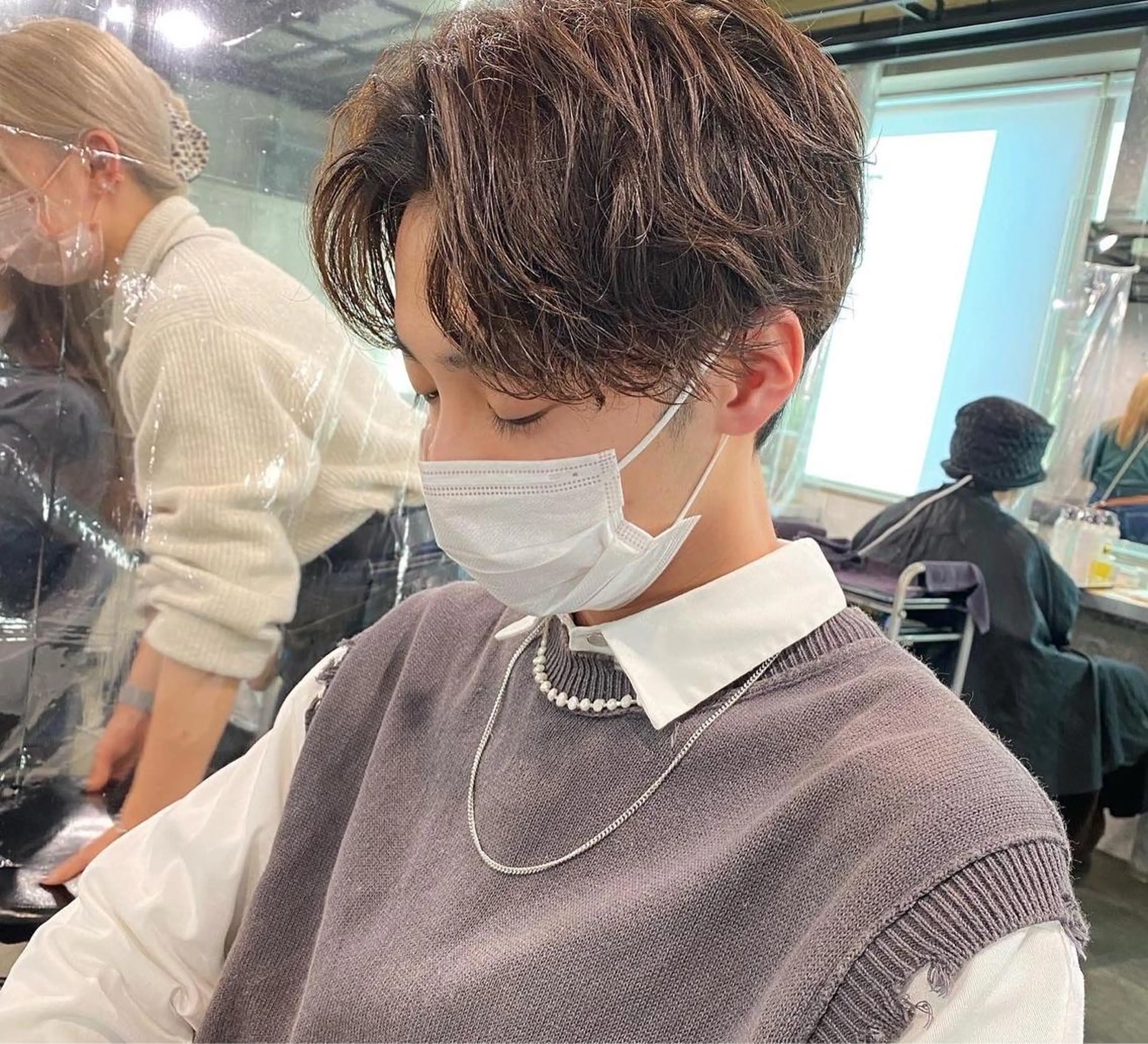 ショート パーマ メンズ 🟦ニュアンス/メン ズパーマ横浜🟦のヘアスタイル