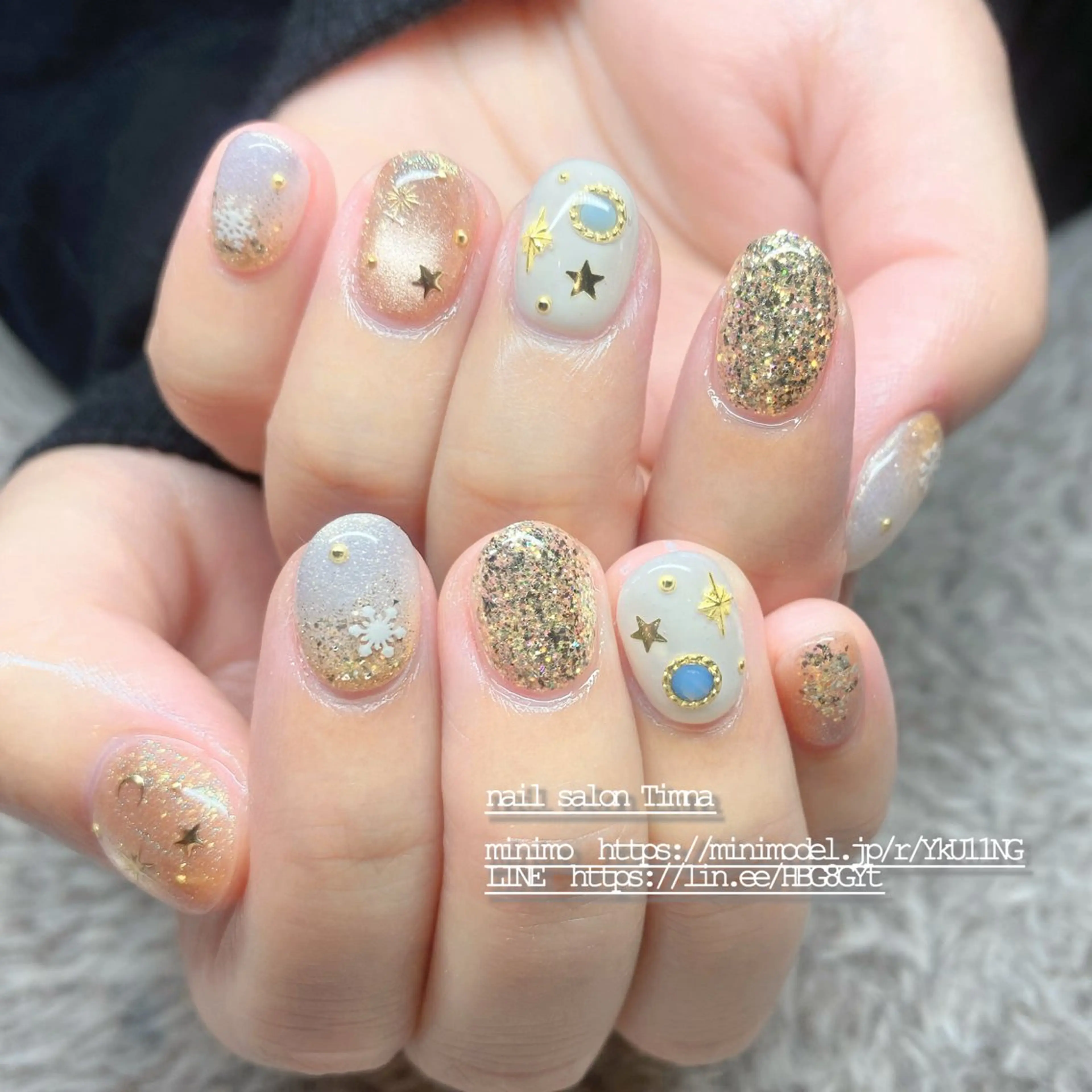 ショート ハンドネイル NAILSALON 🍔Timna🍟のネイルデザイン
