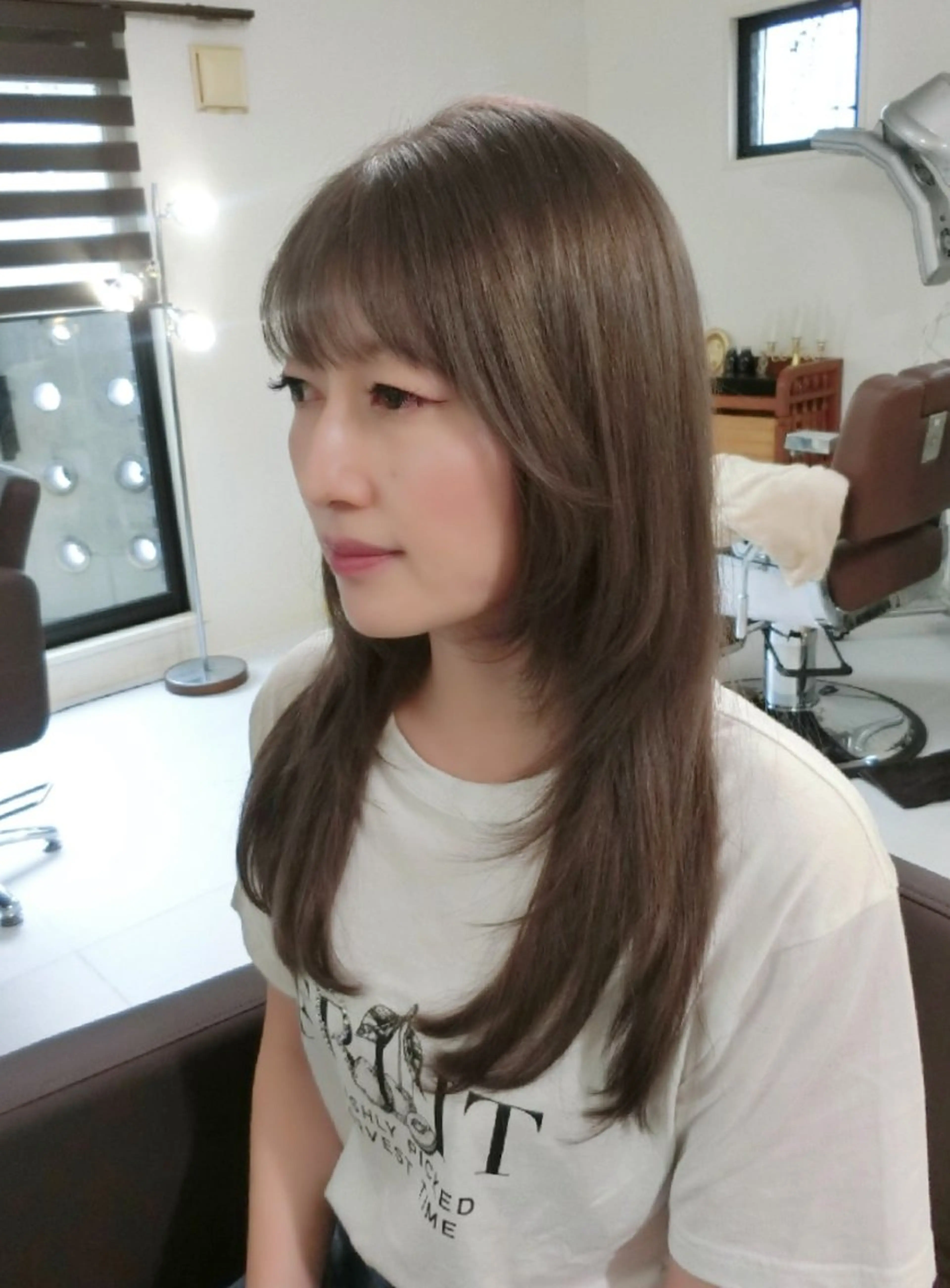 ロング カラー カット ヘアカラー ma cherie 三浦直美のヘアスタイル