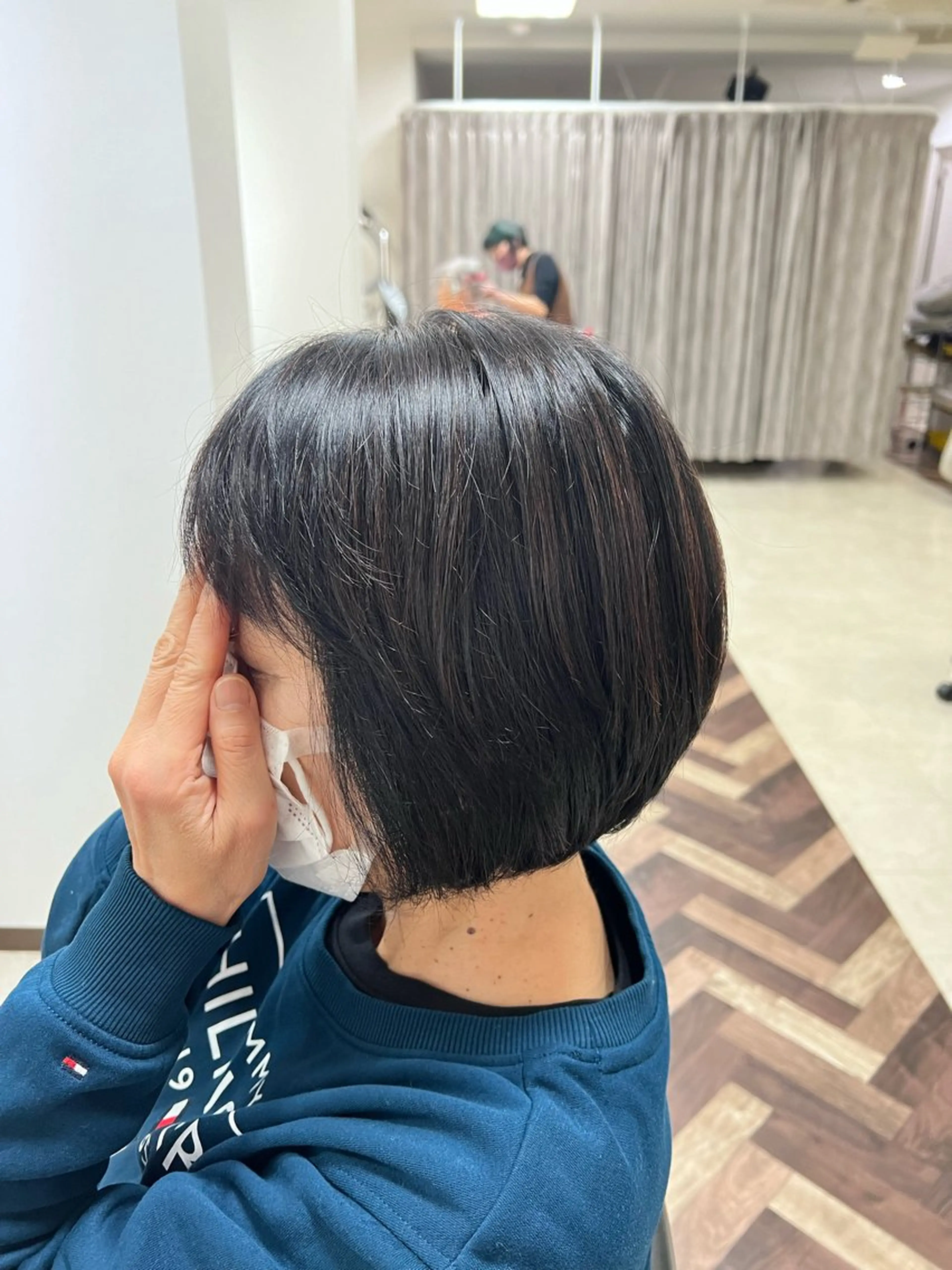 ミディアム 髪質改善/マツパ 透明感カラー衣笠のヘアスタイル