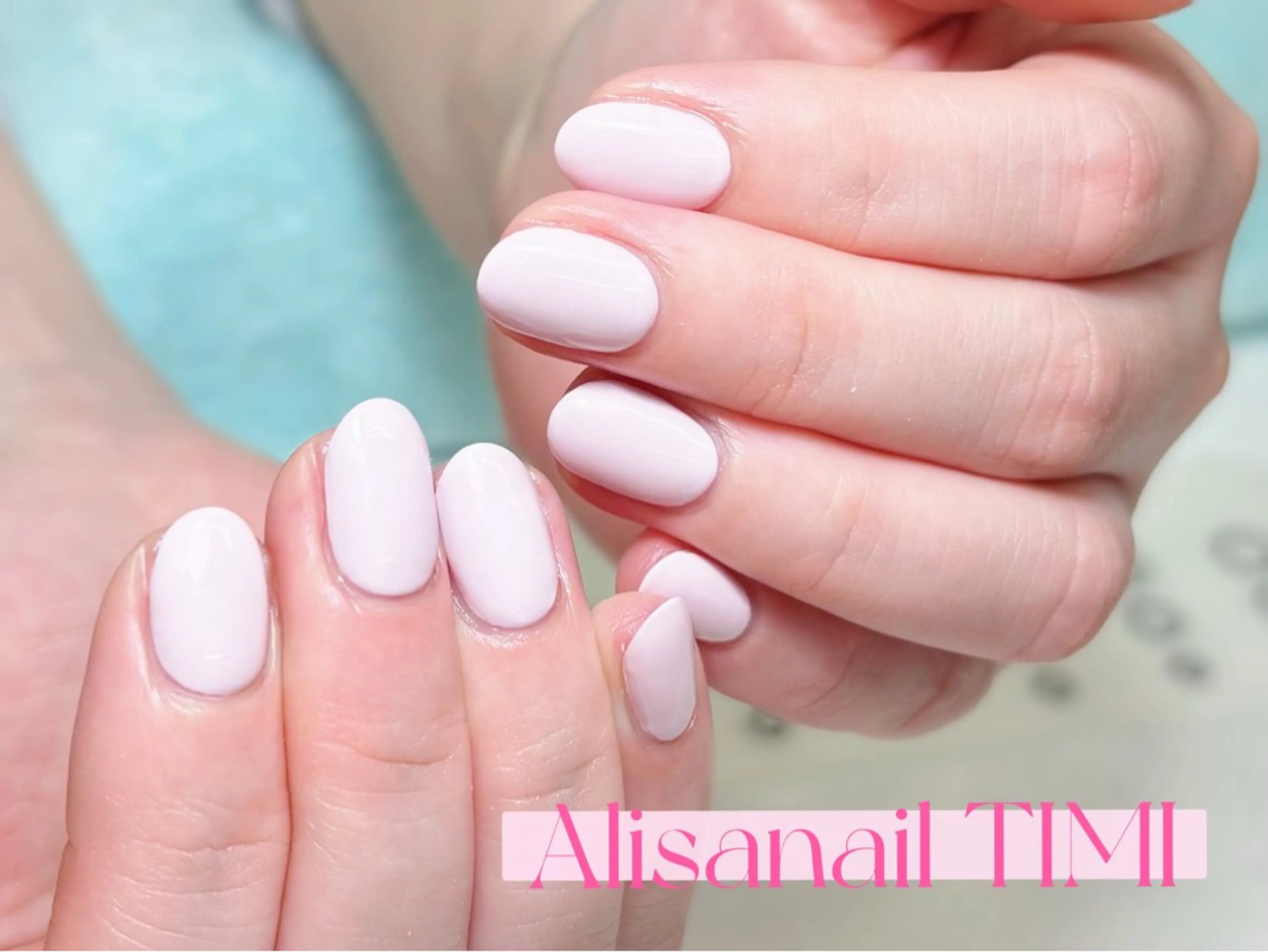 ネイル ワンカラーネイル ピンク 春ネイル ハンドネイル Alisa nail Timiのネイルデザイン