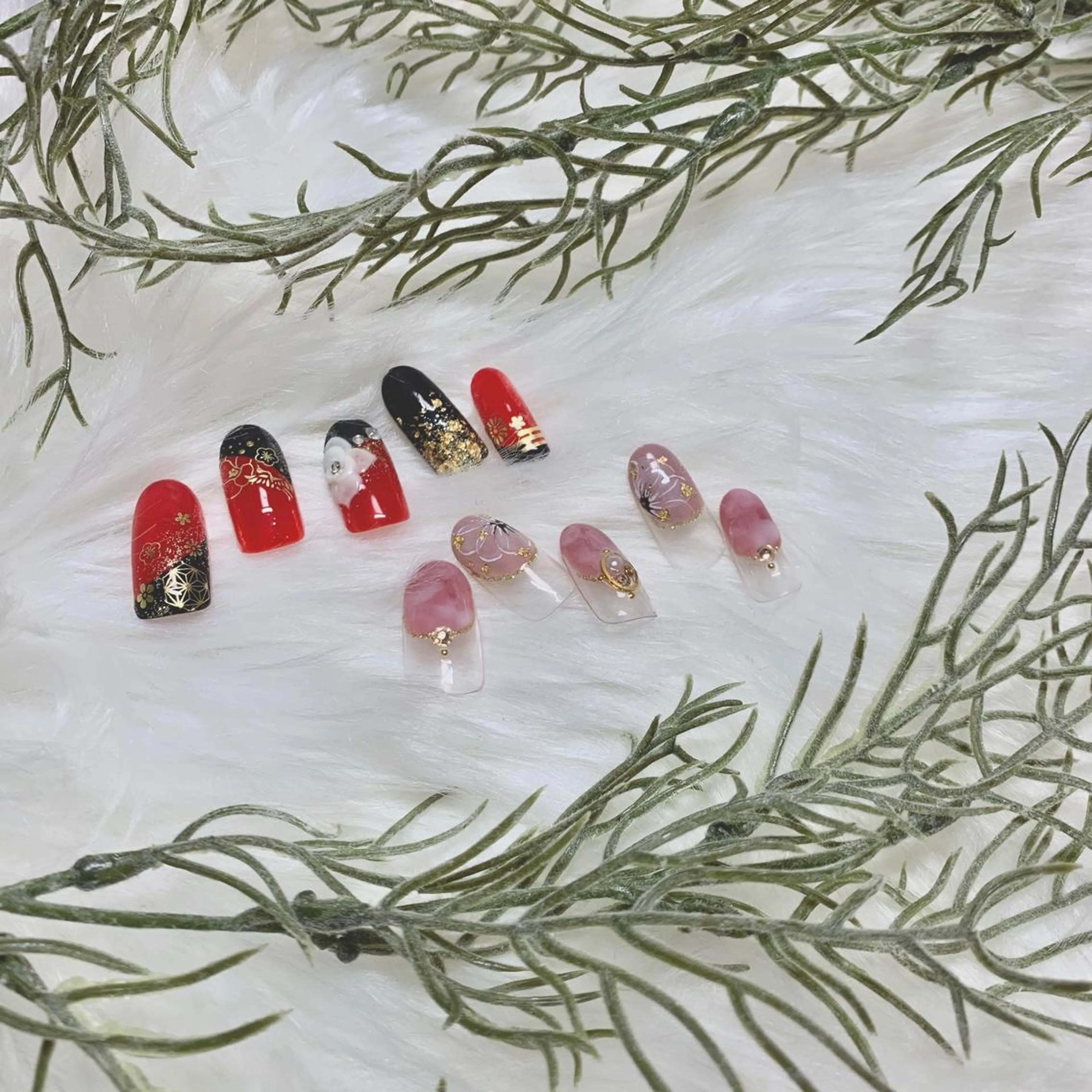 ネイル 成人式 'mm所属・'mm  (ミリ) ＭＡＮＡＭＩのネイルデザイン