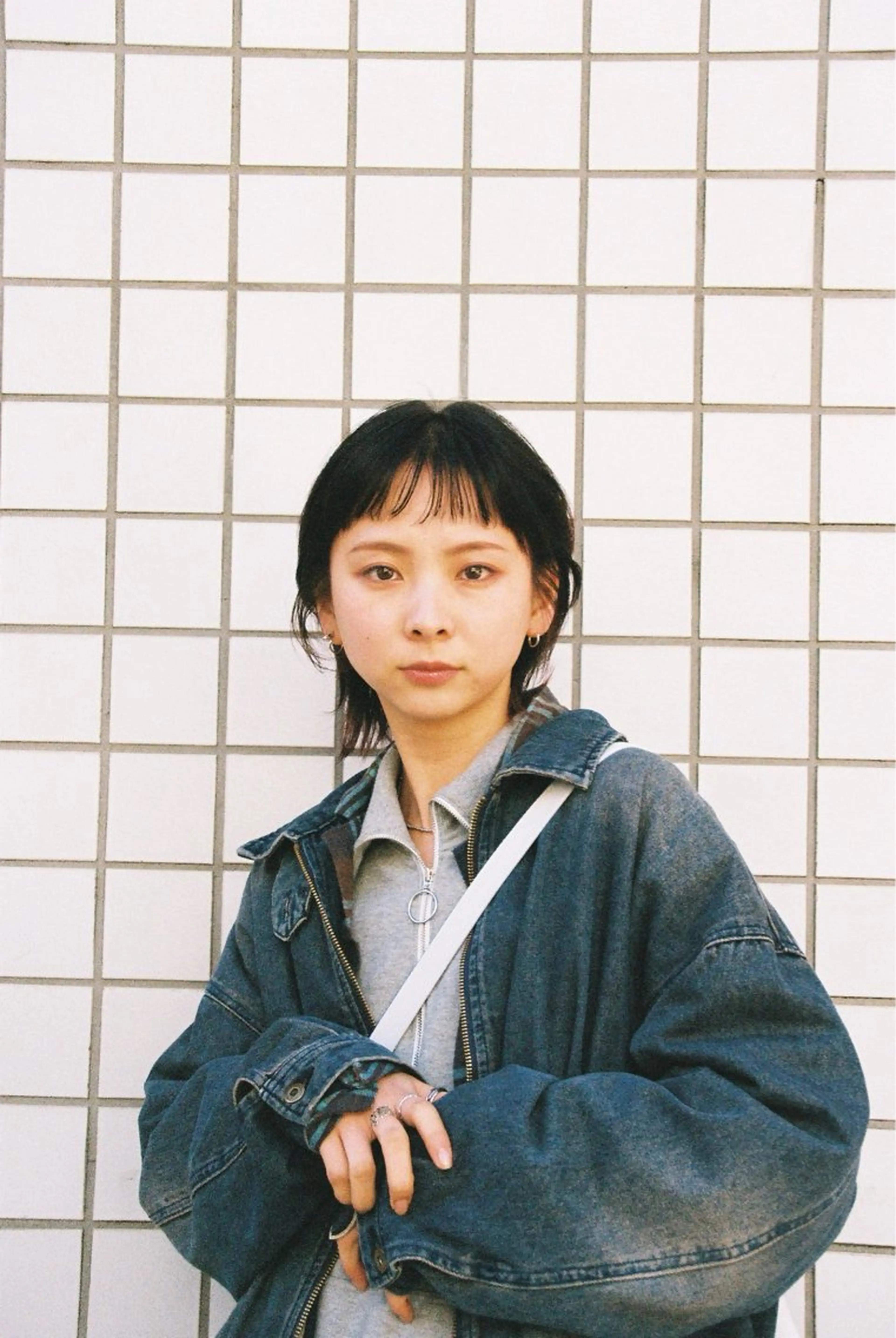 ミディアム カラー カット ヘアカラー トリートメント 似合わせカット /パーマ岡本淳平のヘアスタイル