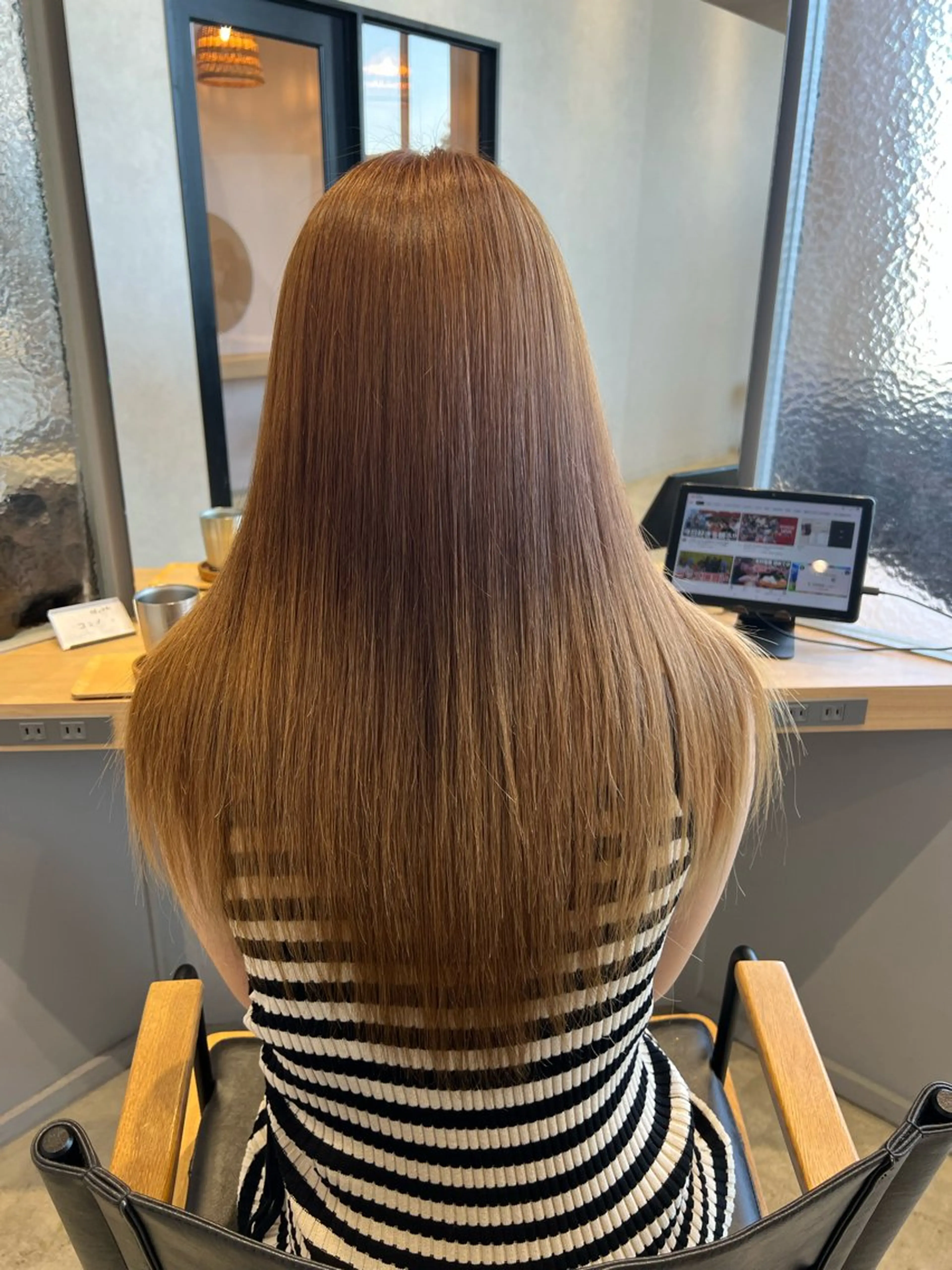 ロング 縮毛矯正 縮毛矯正 小池 夏美のヘアスタイル