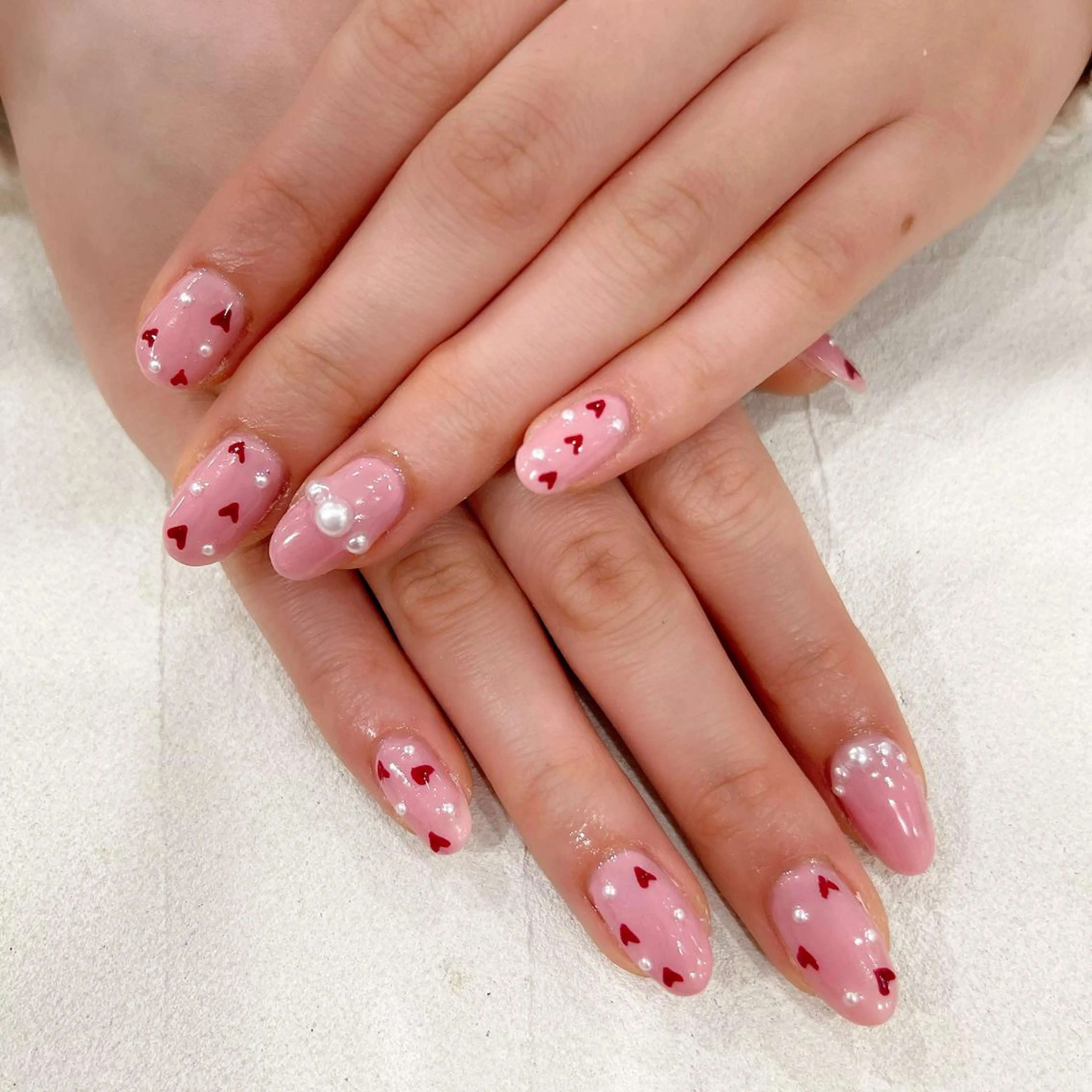 ネイル バレンタイン ハンドネイル Bianca TORII🌞のネイルデザイン