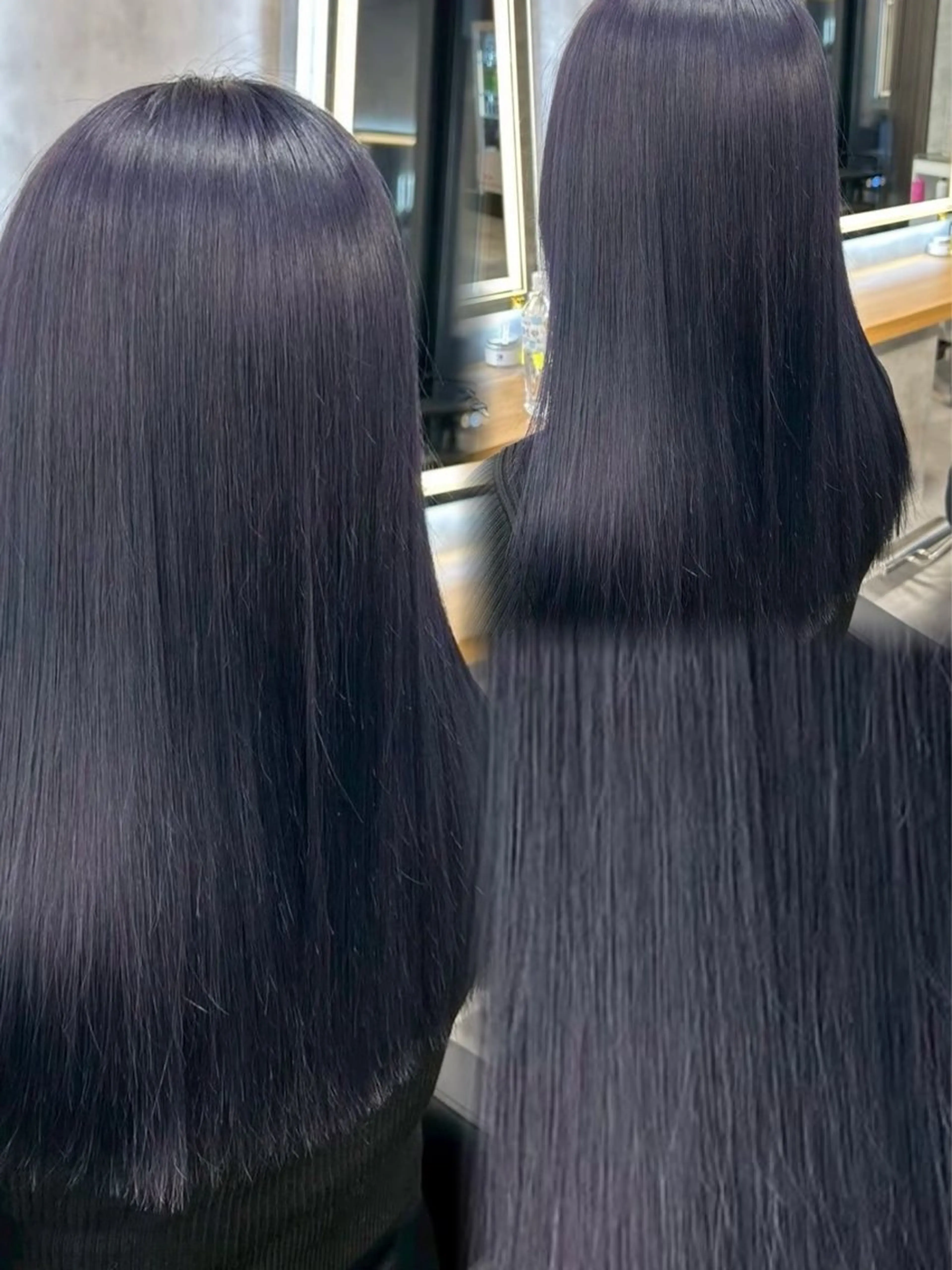 ロング カラー ヘアカラー トリートメント ヘアセット 🩵透明感カラー HIYO🩵のヘアスタイル