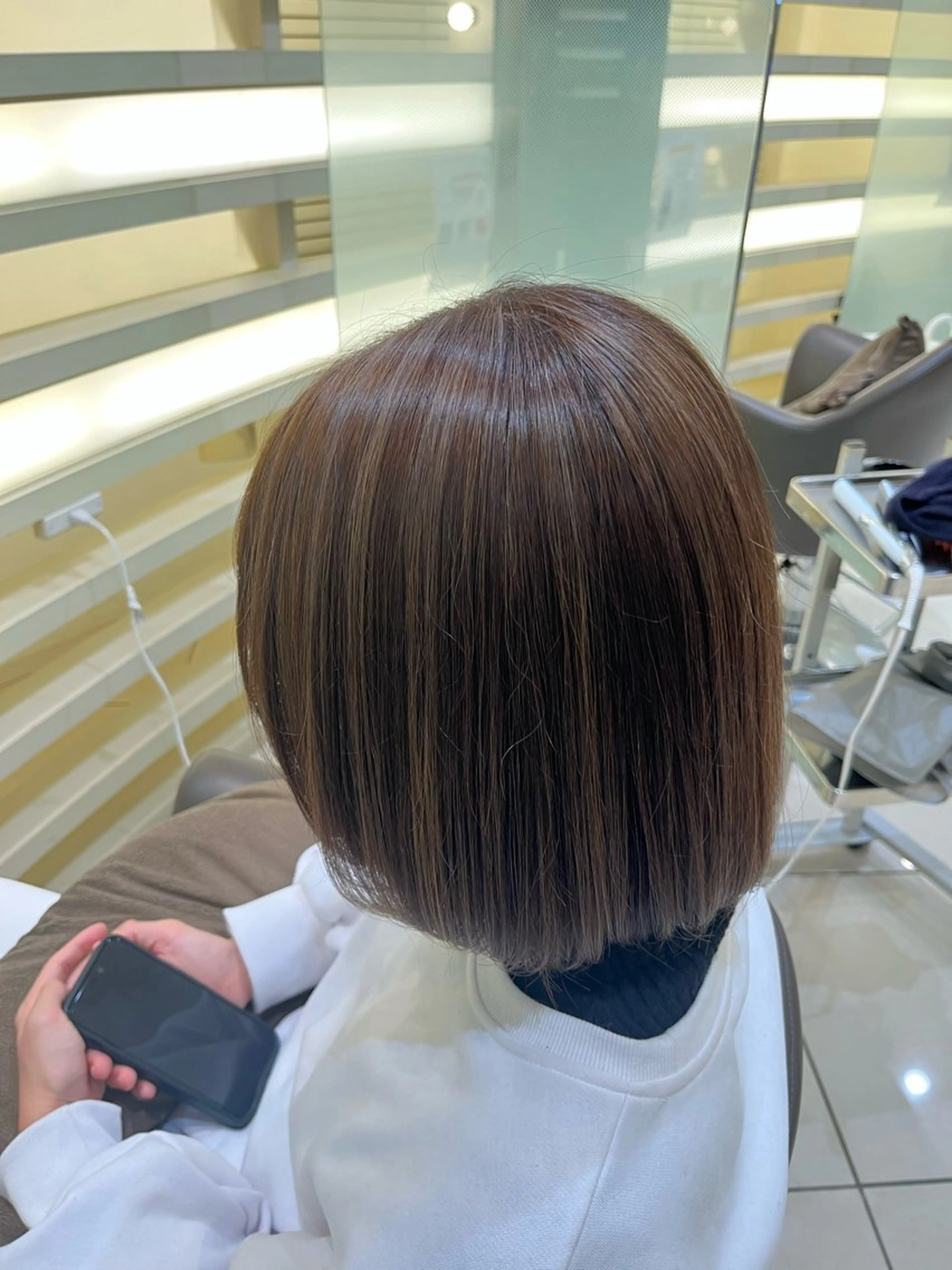 カラー ハイライトカラー ヘアカラー 髪質改善/美髪補修 /ウチヤマ　チホリのヘアスタイル