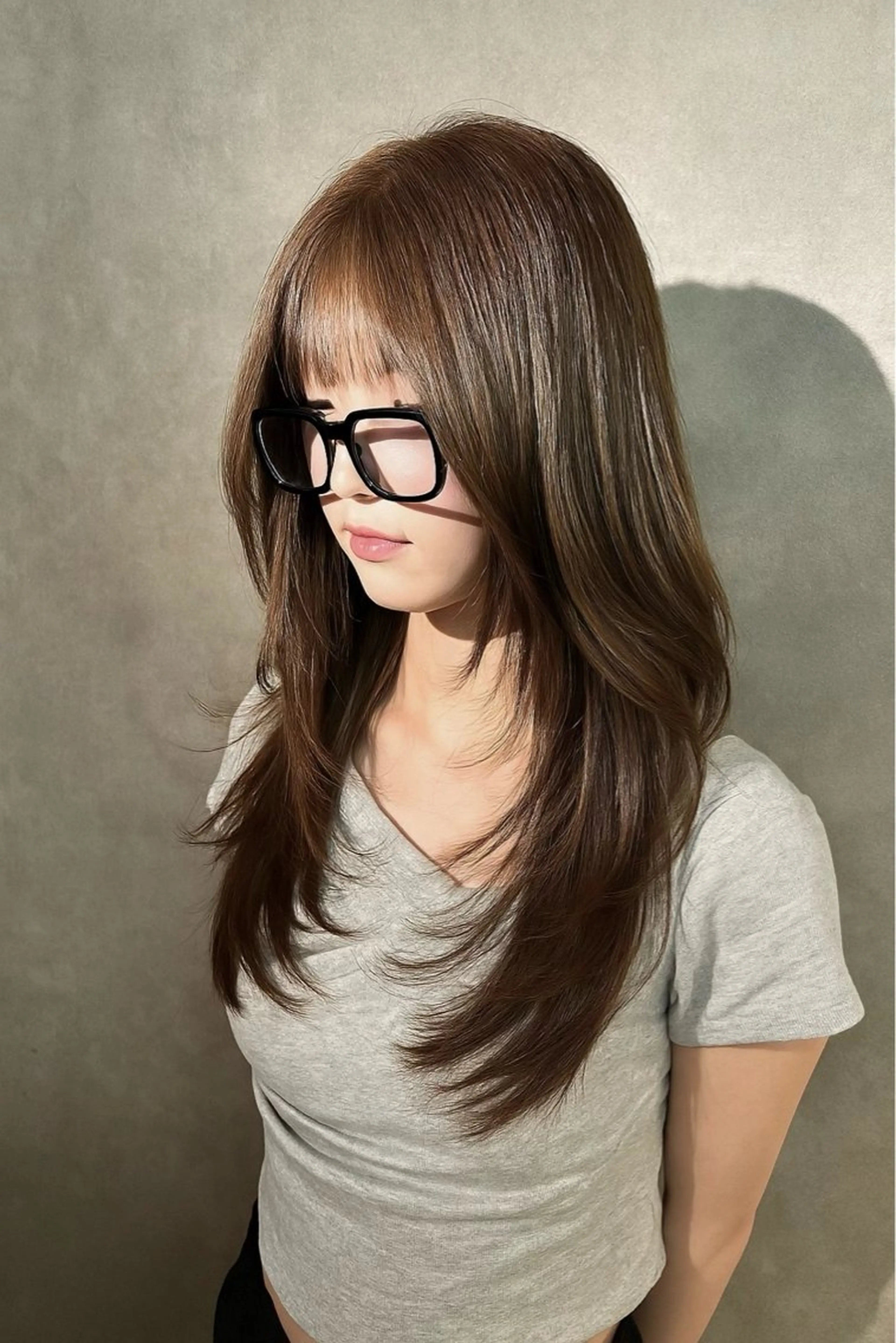 ロング レイヤーカット 似合わせカット カット ヘアカラー トリートメント nui【茨木】本多 莉果子のヘアスタイル