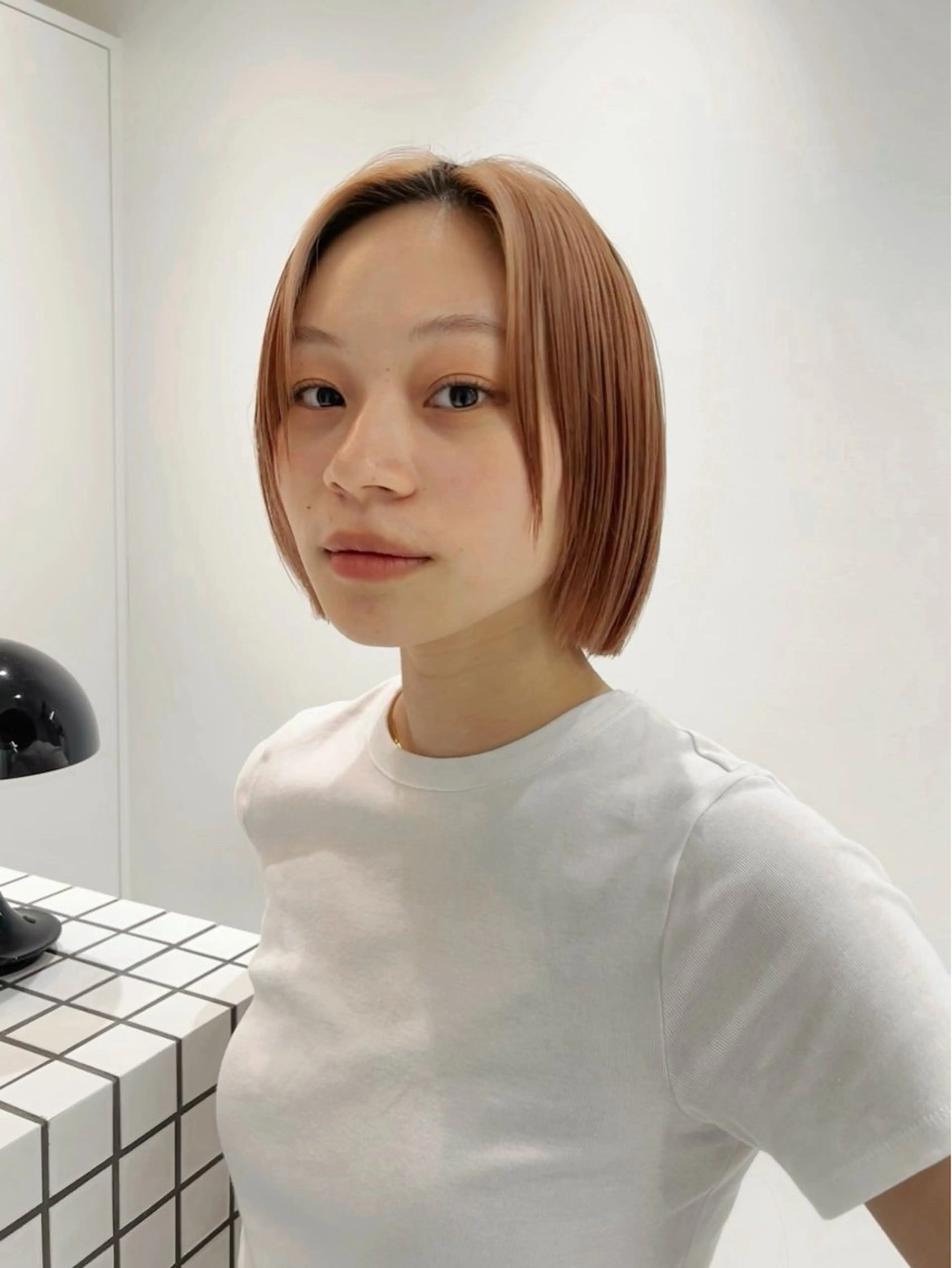 ショート カラー カット ヘアカラー 🌱ぱつっと/ボブ 🌱のヘアスタイル