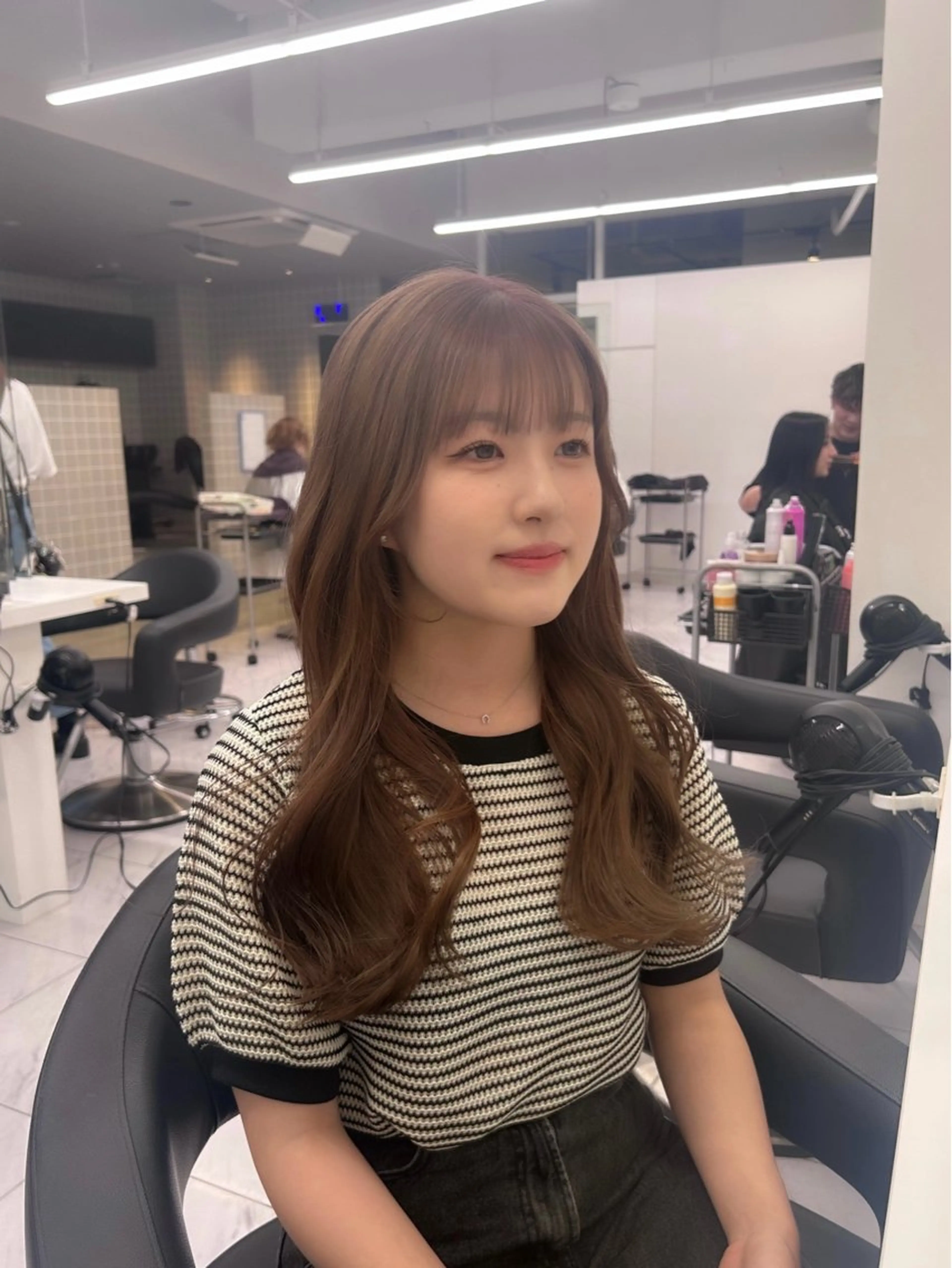 ロング カラー パーマ ヘアアレンジ メンズ キッズ 🎀韓国風レイヤー/ ベージュ/ハイトーンのヘアスタイル