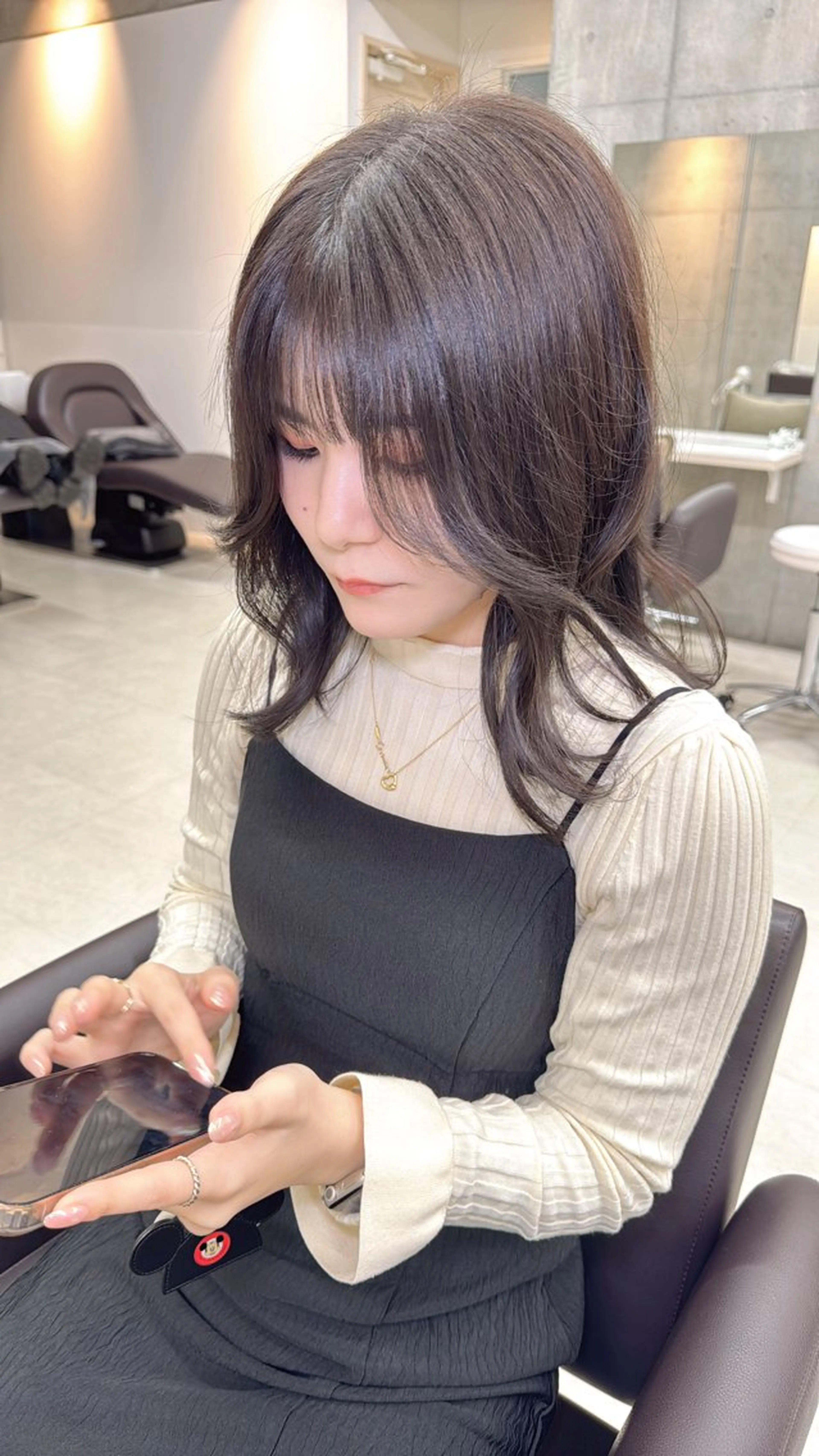 ミディアム カラー うる艶ヘア♡韓国好き 透明感　shotaのヘアスタイル