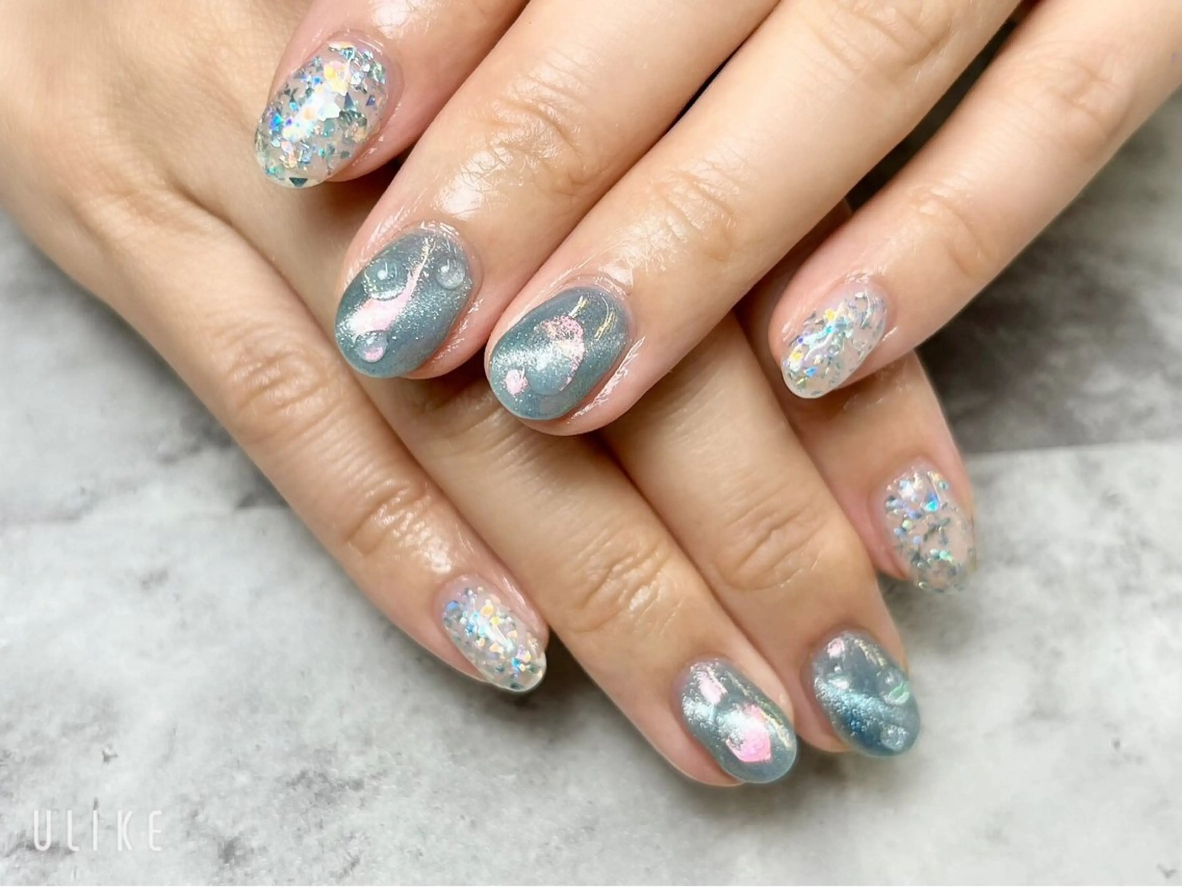 ネイル 長さ出し ジェルネイル マグネットネイル 持ち込み ワンカラーネイル Nail Day 四条烏丸店のネイルデザイン