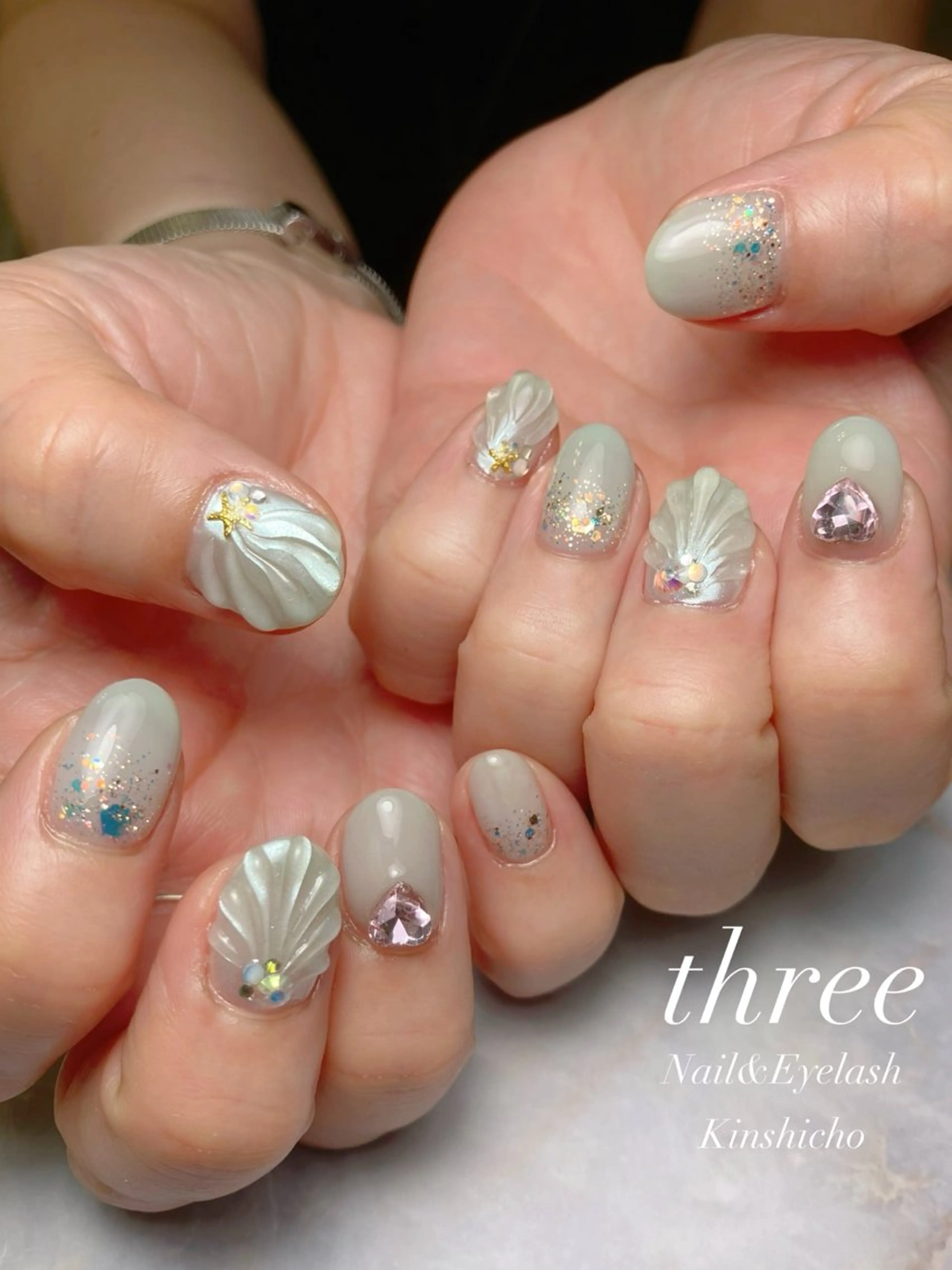 ネイル 韓国ネイル three Nail&Eyeのネイルデザイン
