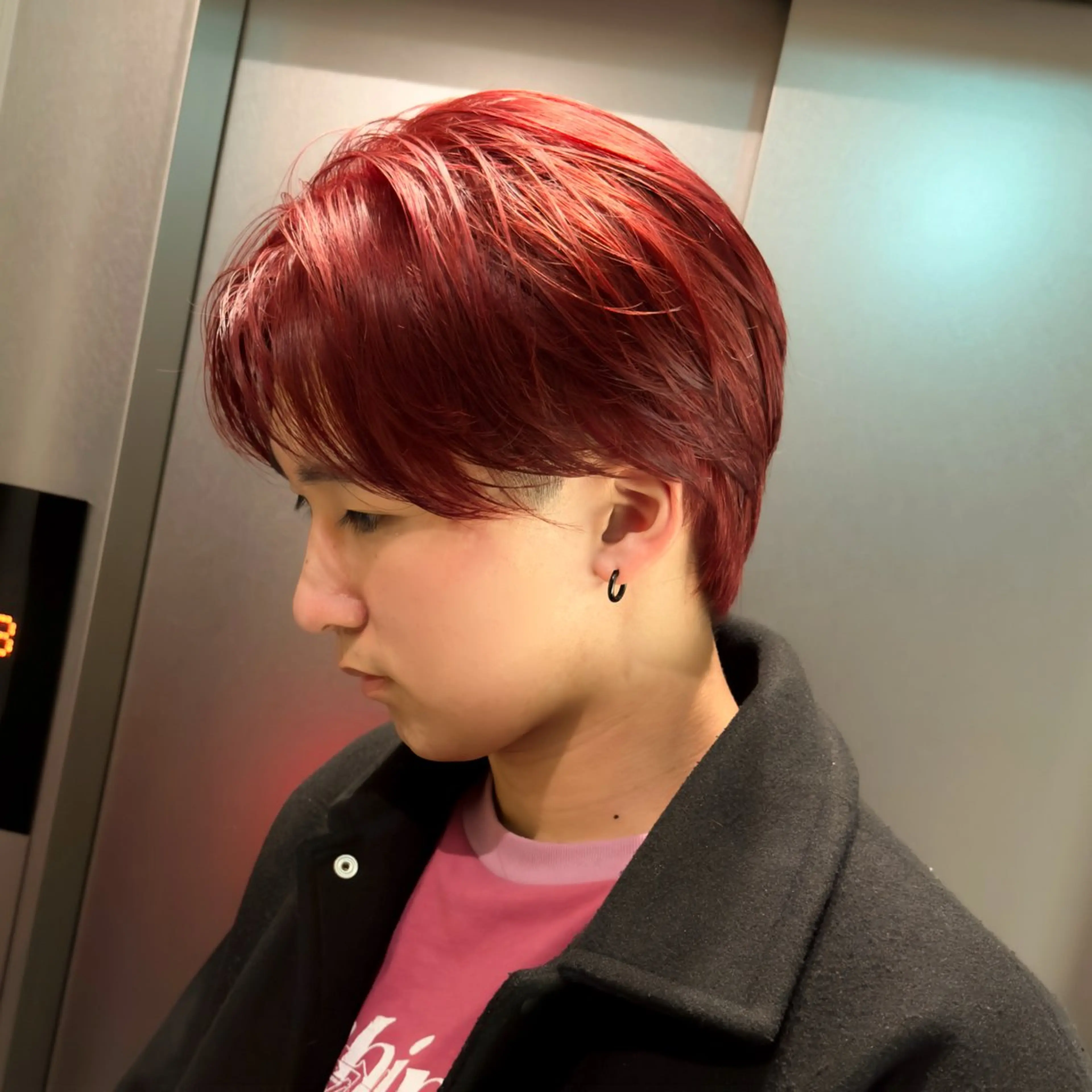 カラー メンズ センターパート カット ヘアカラー トリートメント 透明感/血色カラー/ 似合せレイヤー/ゆいのヘアスタイル