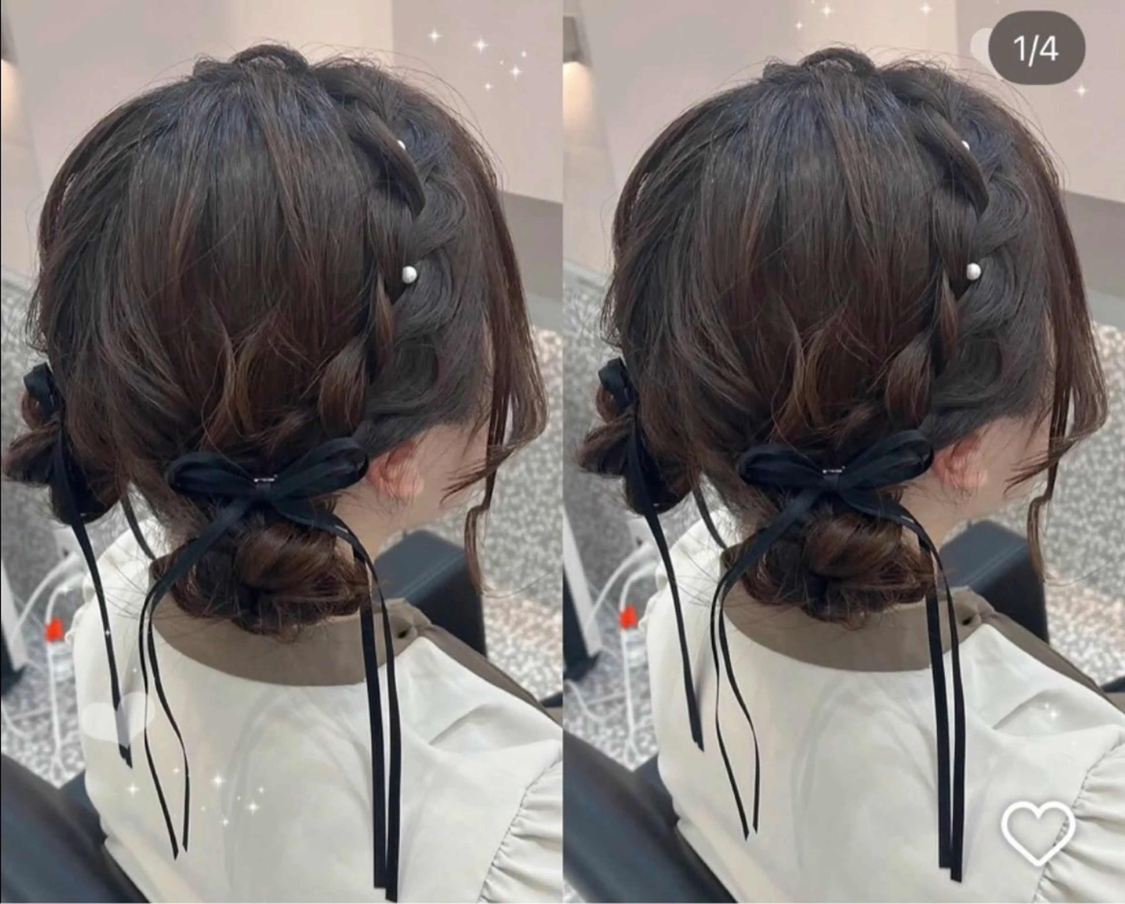 レディースヘアセットの写真