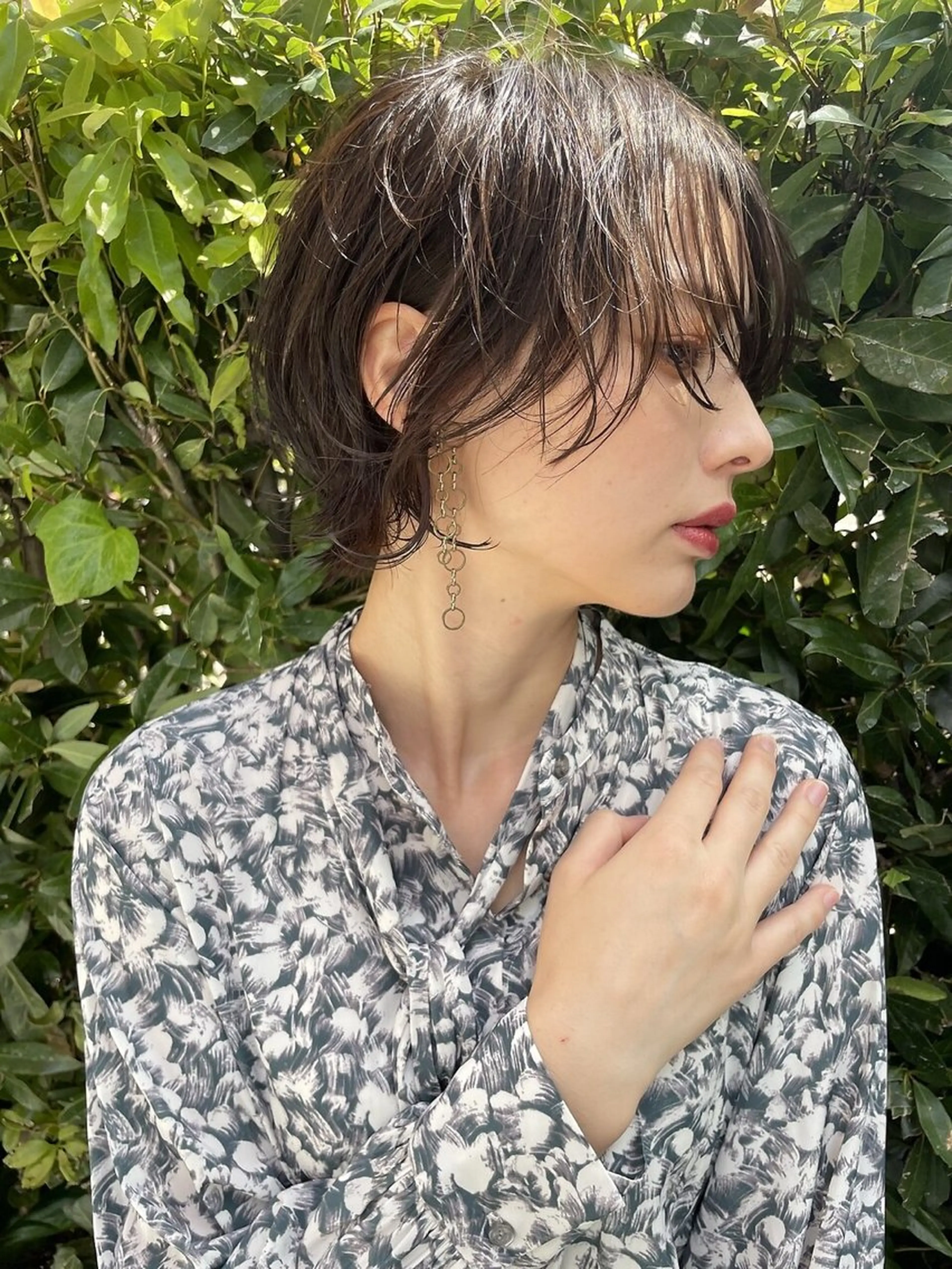 ショート ショートボブ ボブ ショートヘア カット ヘアカラー トリートメント hoNua. 栄/透明感カラーのヘアスタイル