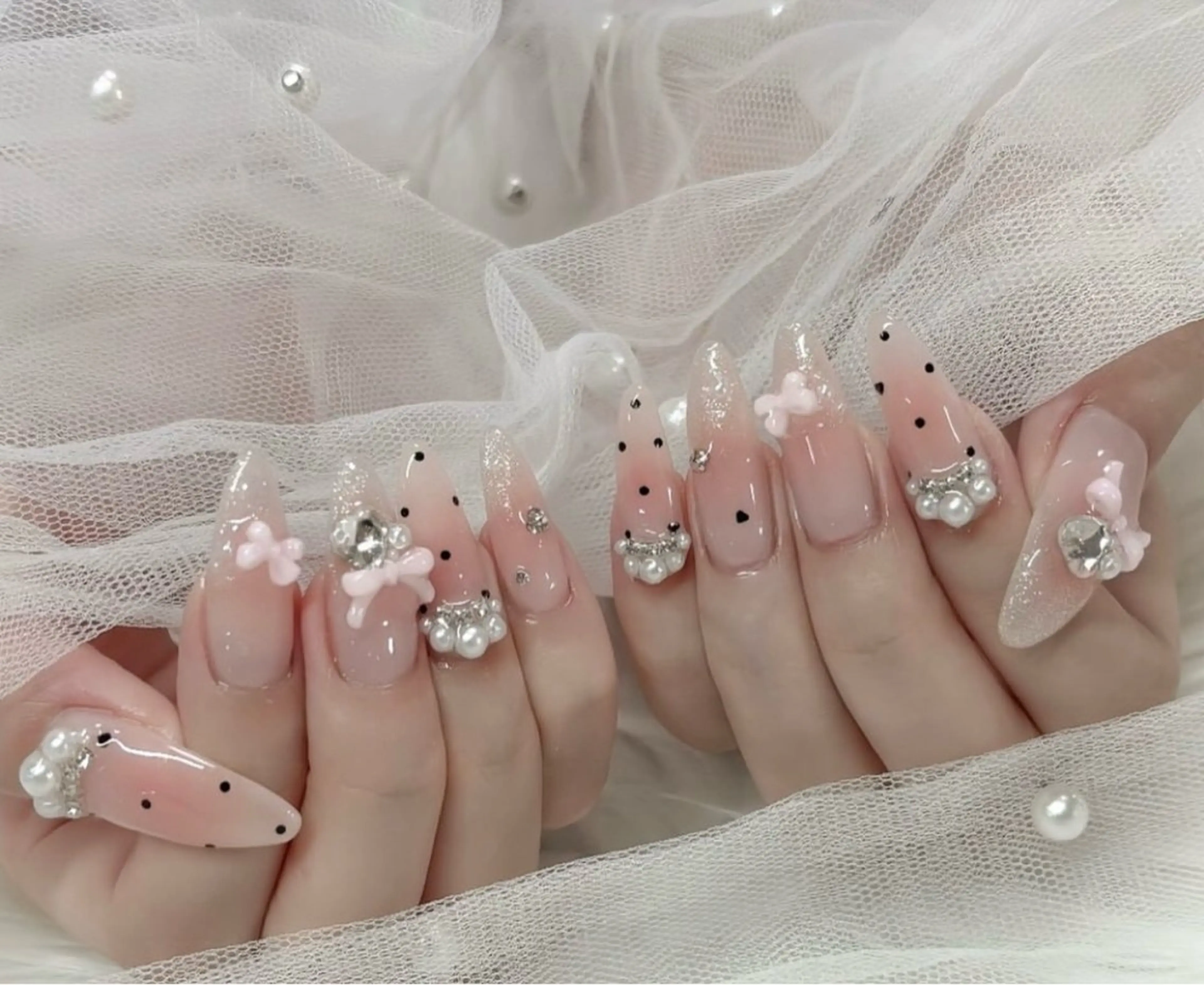 ネイル 韓国ネイル 持ち込み ニュアンスネイル ネイルチップ ハンドネイル TABI ANA.CHUOのネイルデザイン