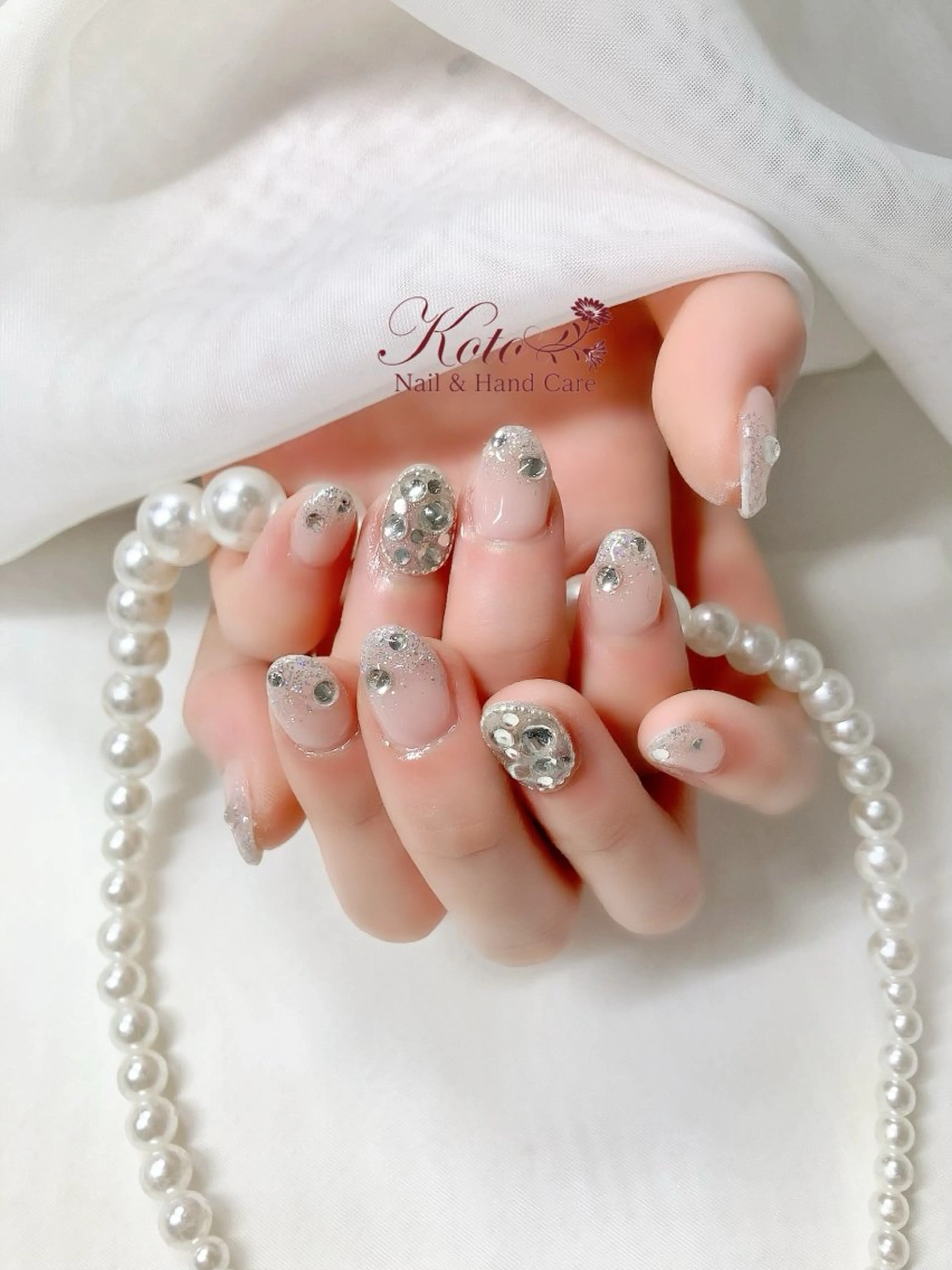 ネイル 長さ出し ジェルネイル 持ち込み ニュアンスネイル 赤色 ハンドネイル Nail Salon KOTOのネイルデザイン