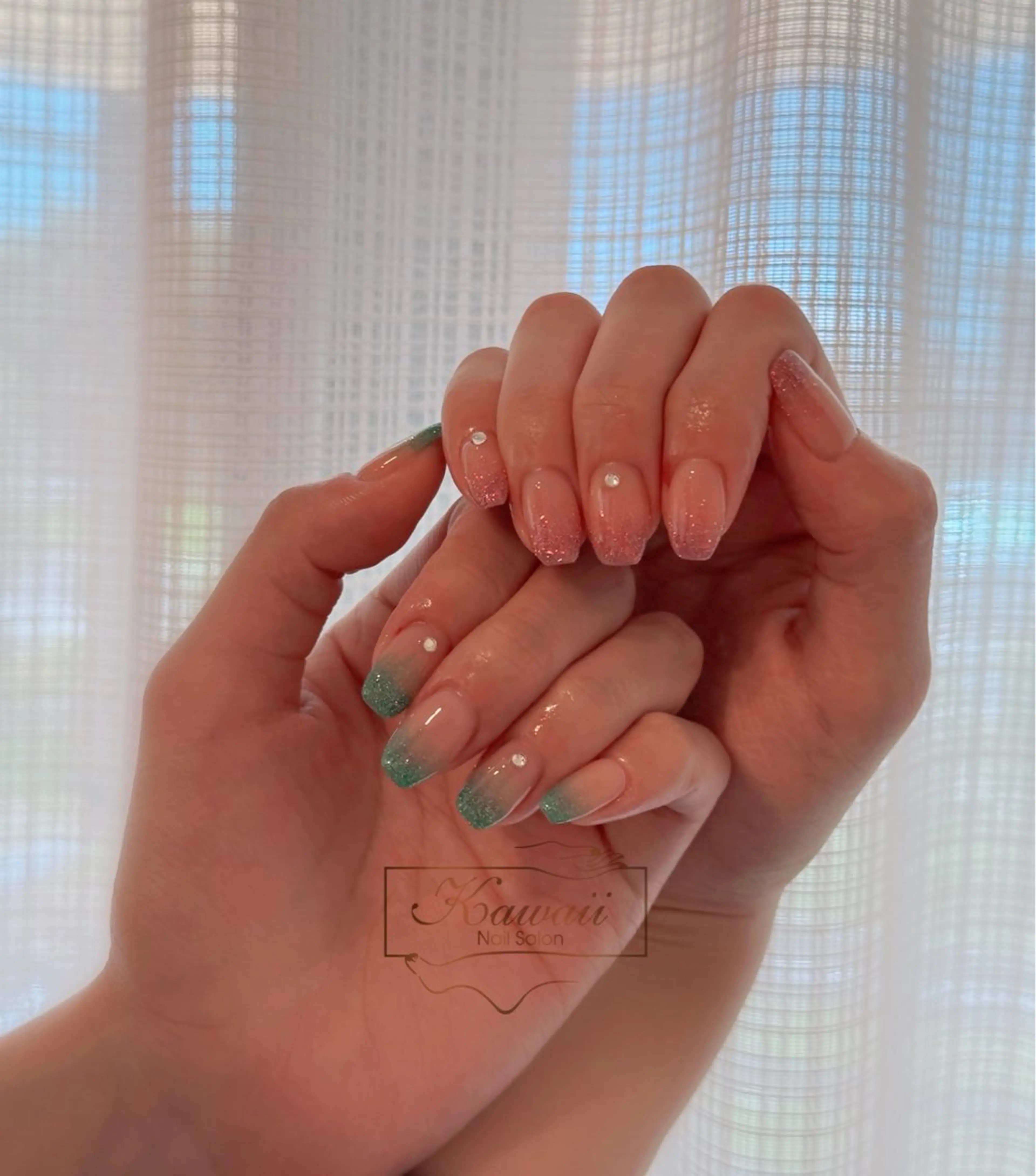 ネイル アートネイル 長さ出し フレンチネイル ジェルネイル マグネットネイル ハンドネイル Kawaii Nail Salon所属・Kawaii-jp Tomisatoのネイルデザイン