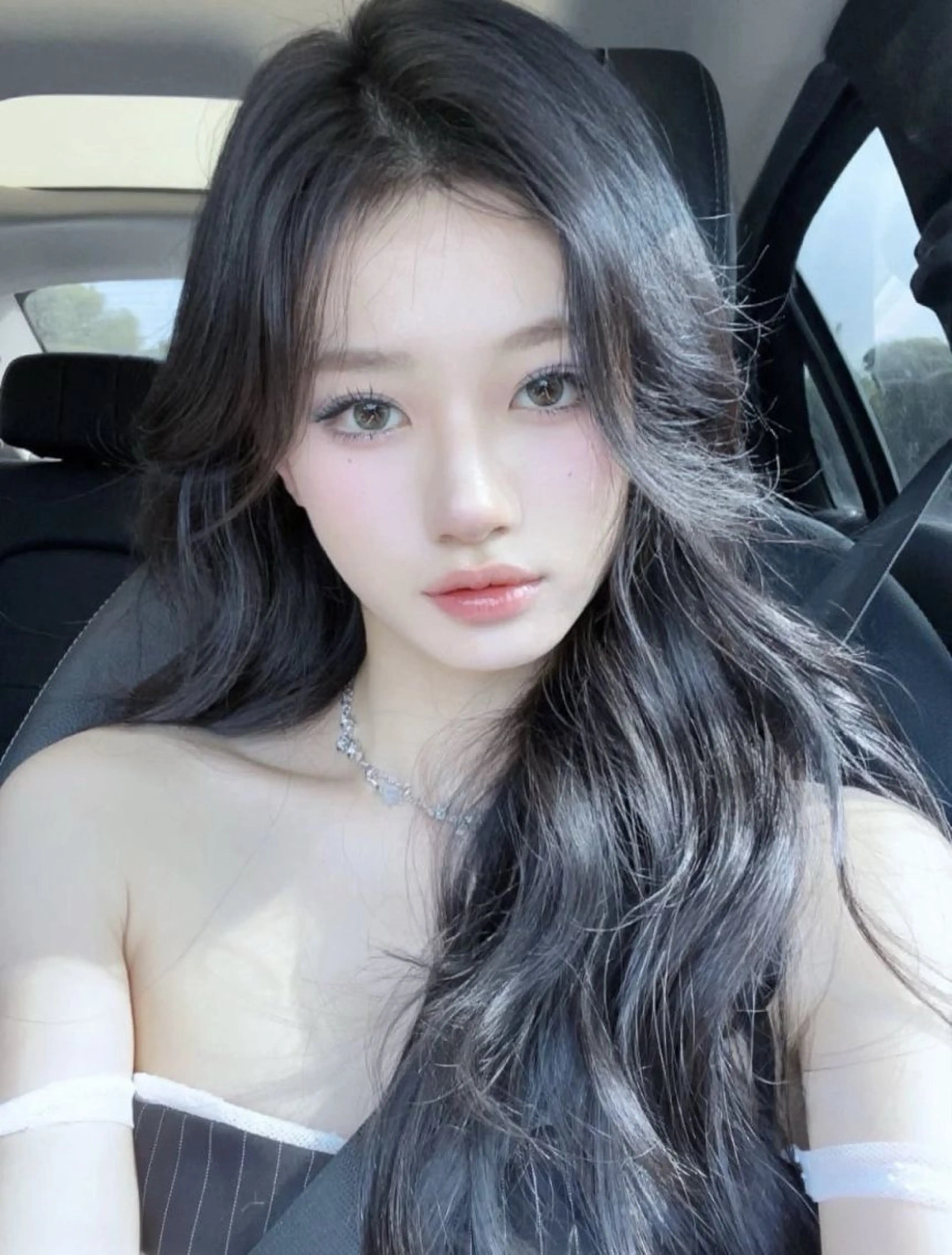 ロング カット ヘアカラー トリートメント 🤍韓国暗髪 レイヤー🤍きょうのヘアスタイル