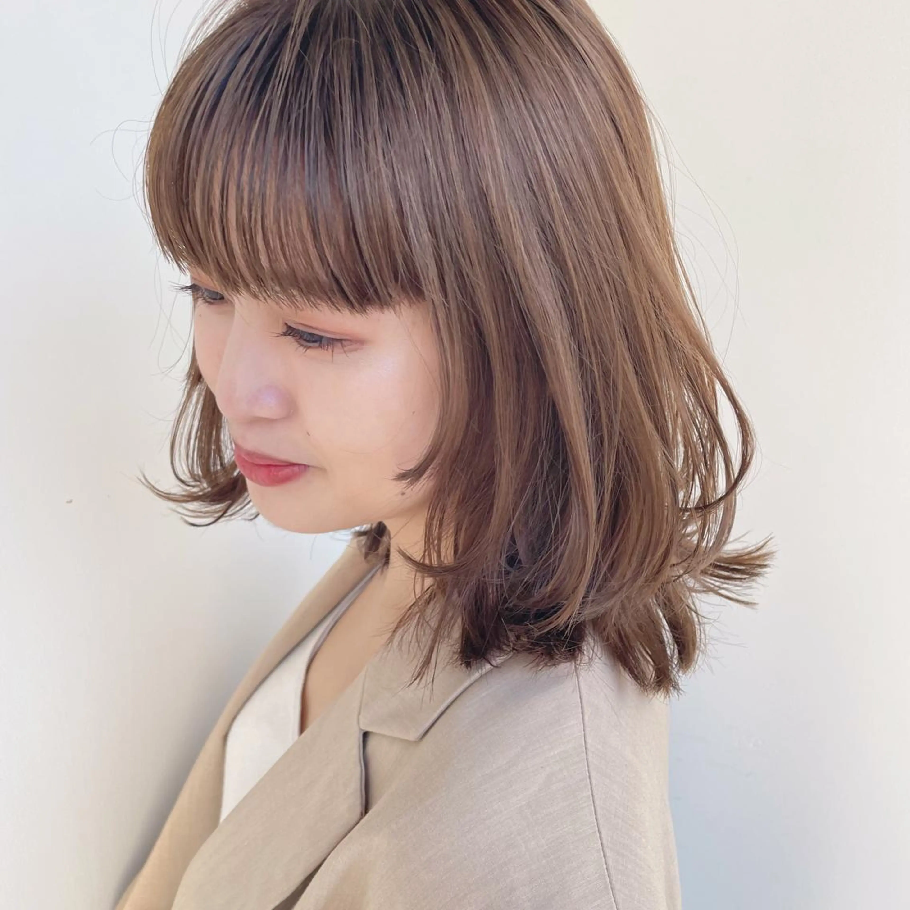 ミディアム トリートメント 酸性ストレート はじめてパーマ/ 親しみやすさ/さくらのヘアスタイル