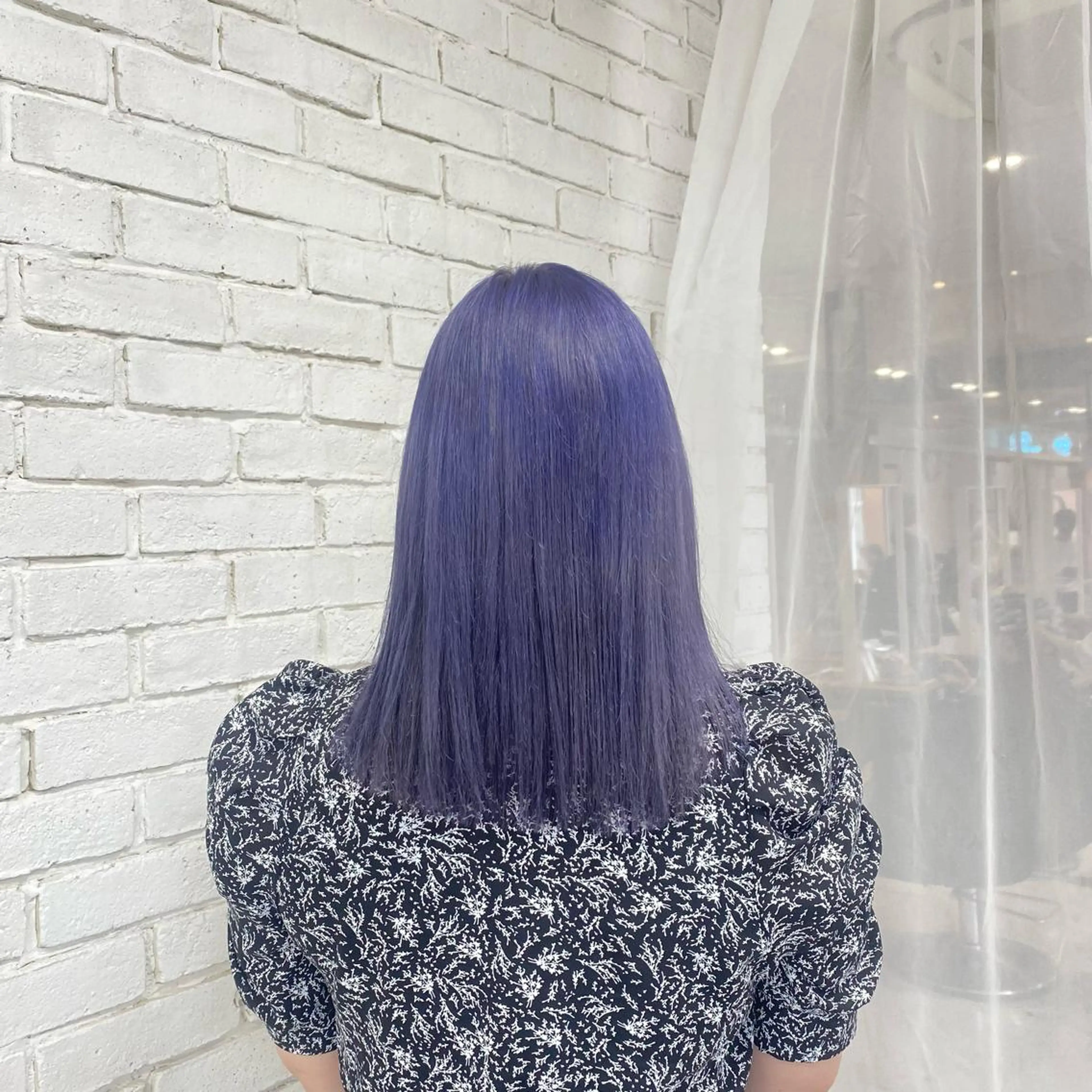 カラー ブルーカラー ブルーバイオレット バイオレットカラー nameless所属・韓国・網紅 🦋HONOKA🦋のヘアスタイル