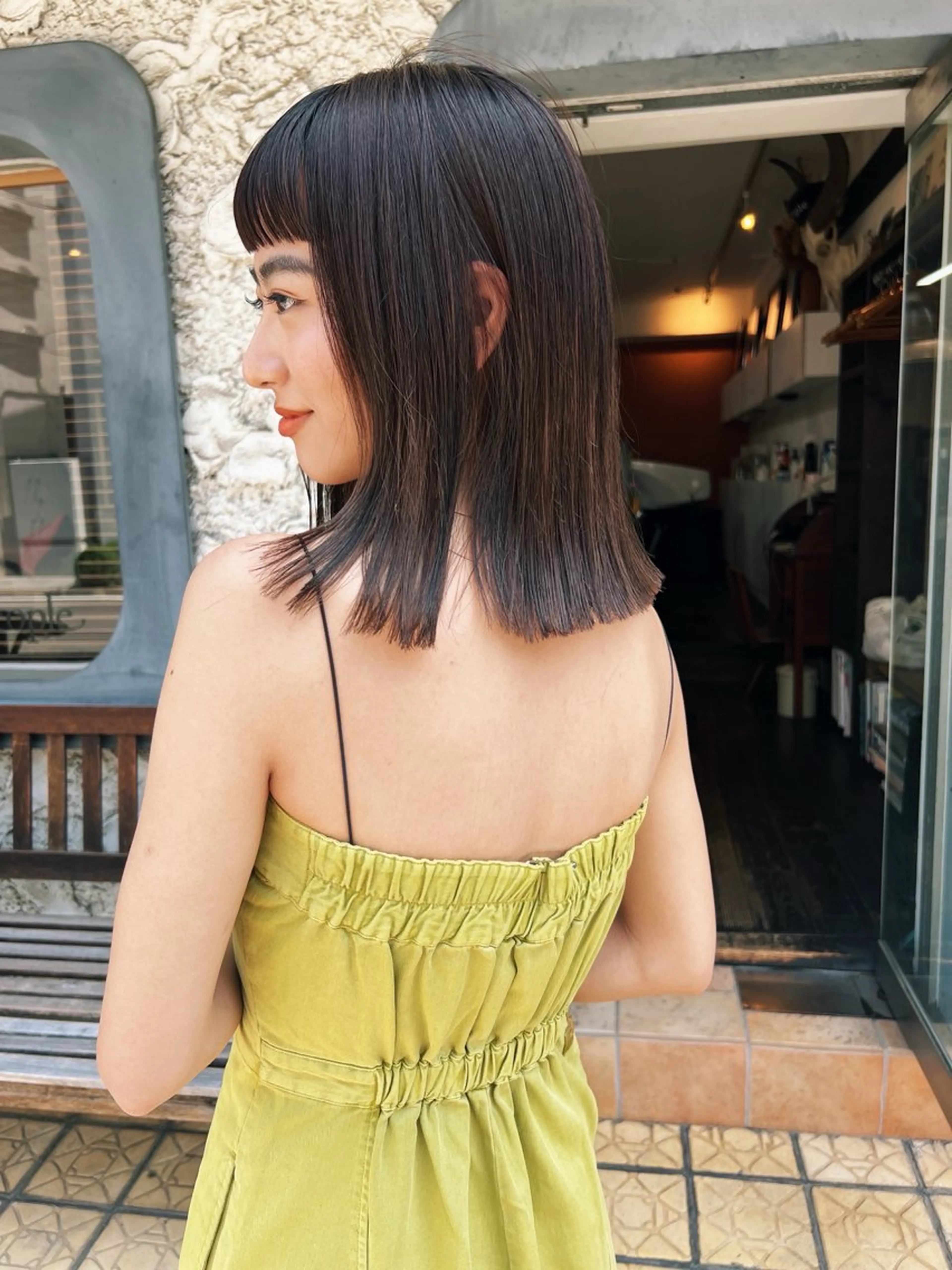 ミディアム カット ボブ/艶髪カラー Fukaのヘアスタイル