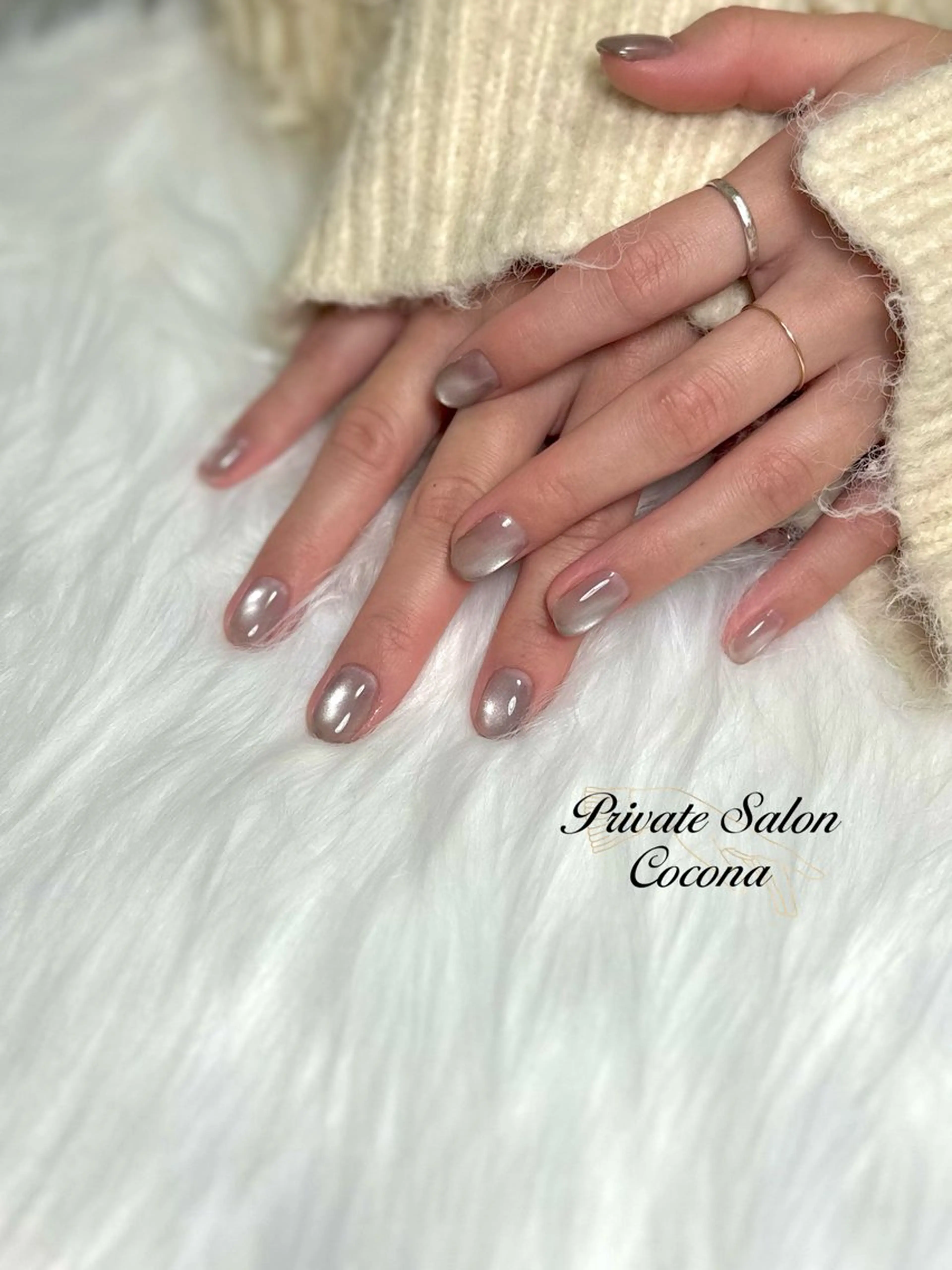 ネイル マグネットネイル ビー玉ネイル ハンドネイル プライベートサロン nailcoconaのネイルデザイン
