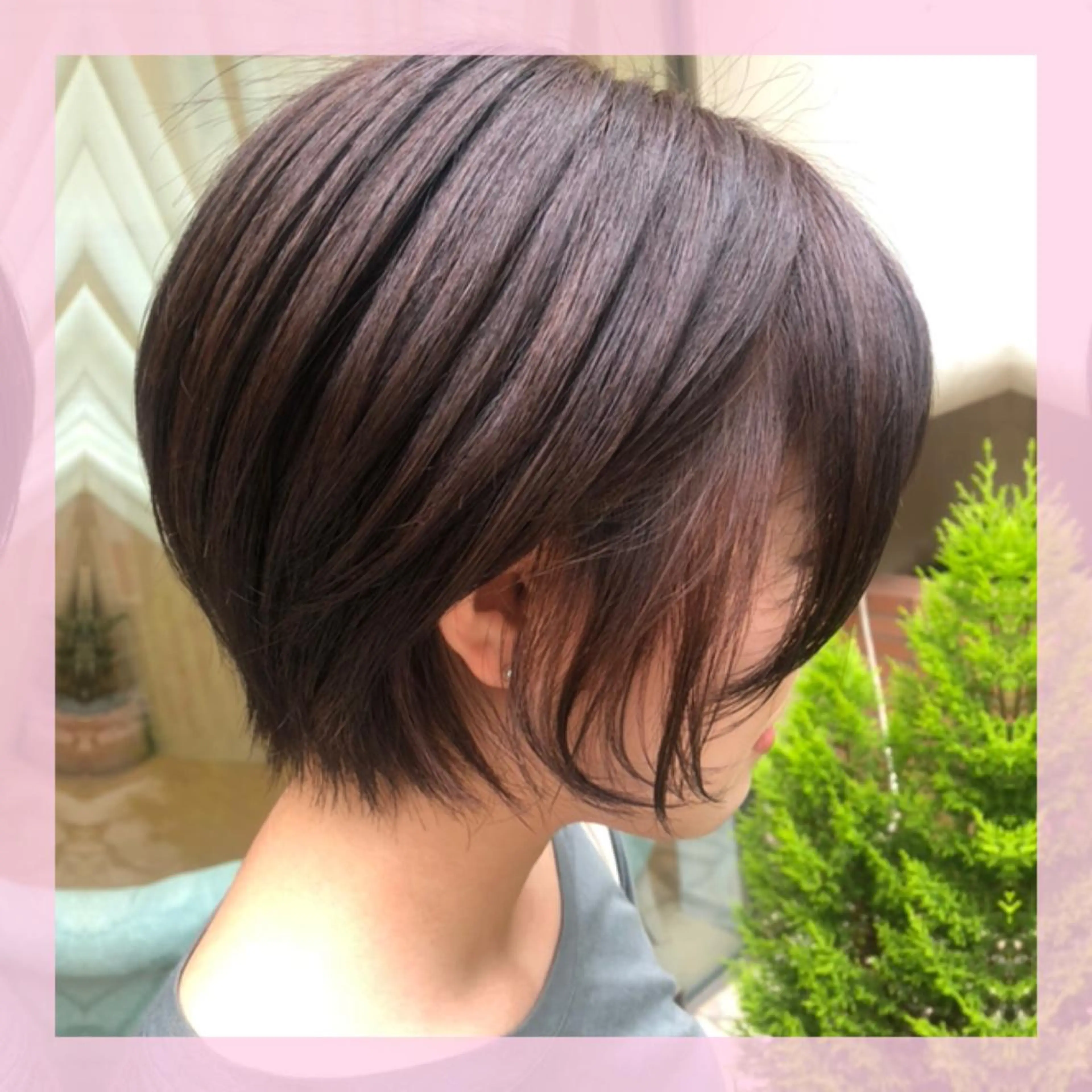 ショート カラー シルバー バイオレットカラー カット ヘアカラー トリートメント plum.所属・🍒前川 🍒のヘアスタイル