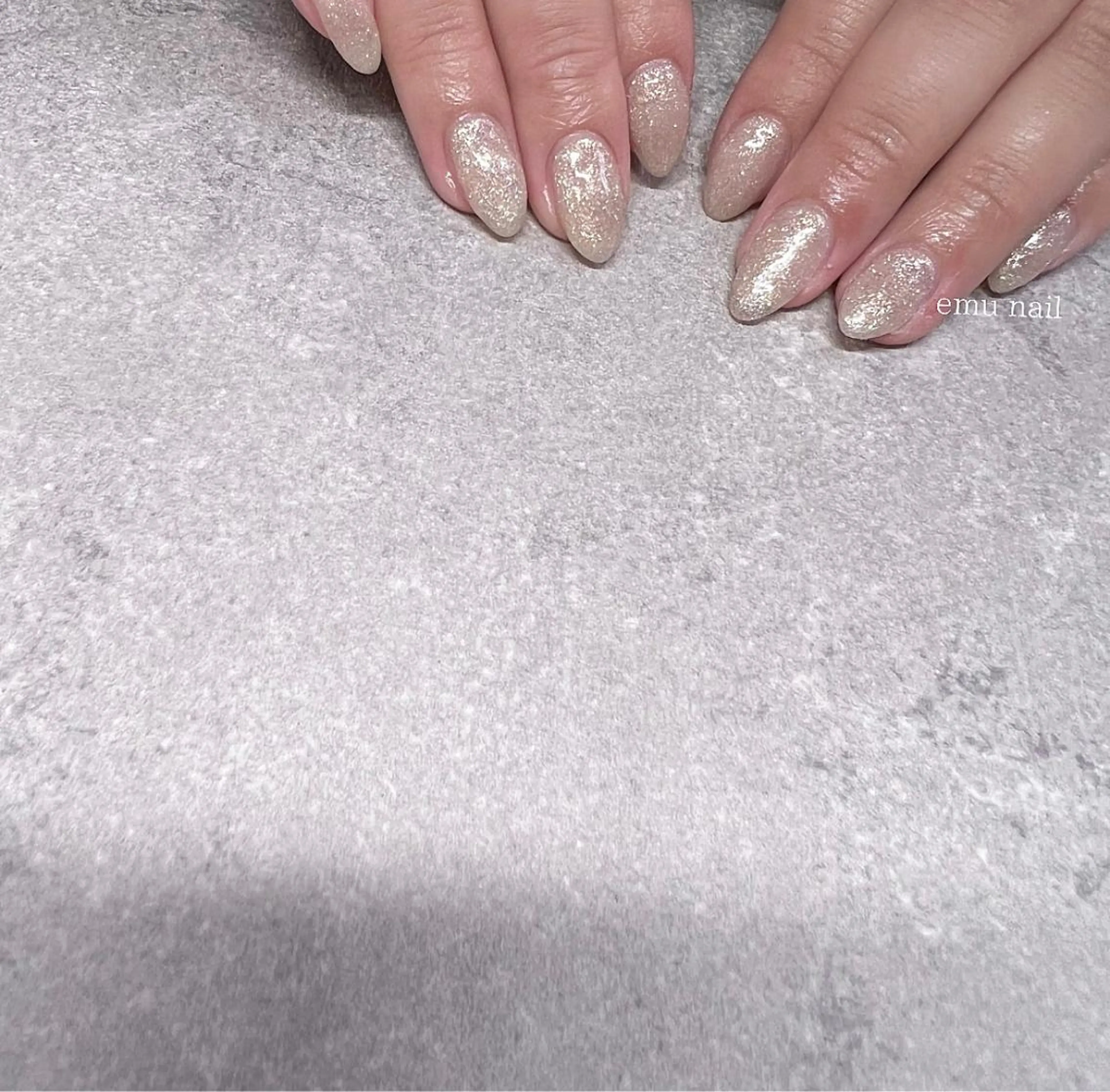 ネイル ラメ(グリッター) マットネイル ワンカラーネイル 春ネイル emu nailのネイルデザイン