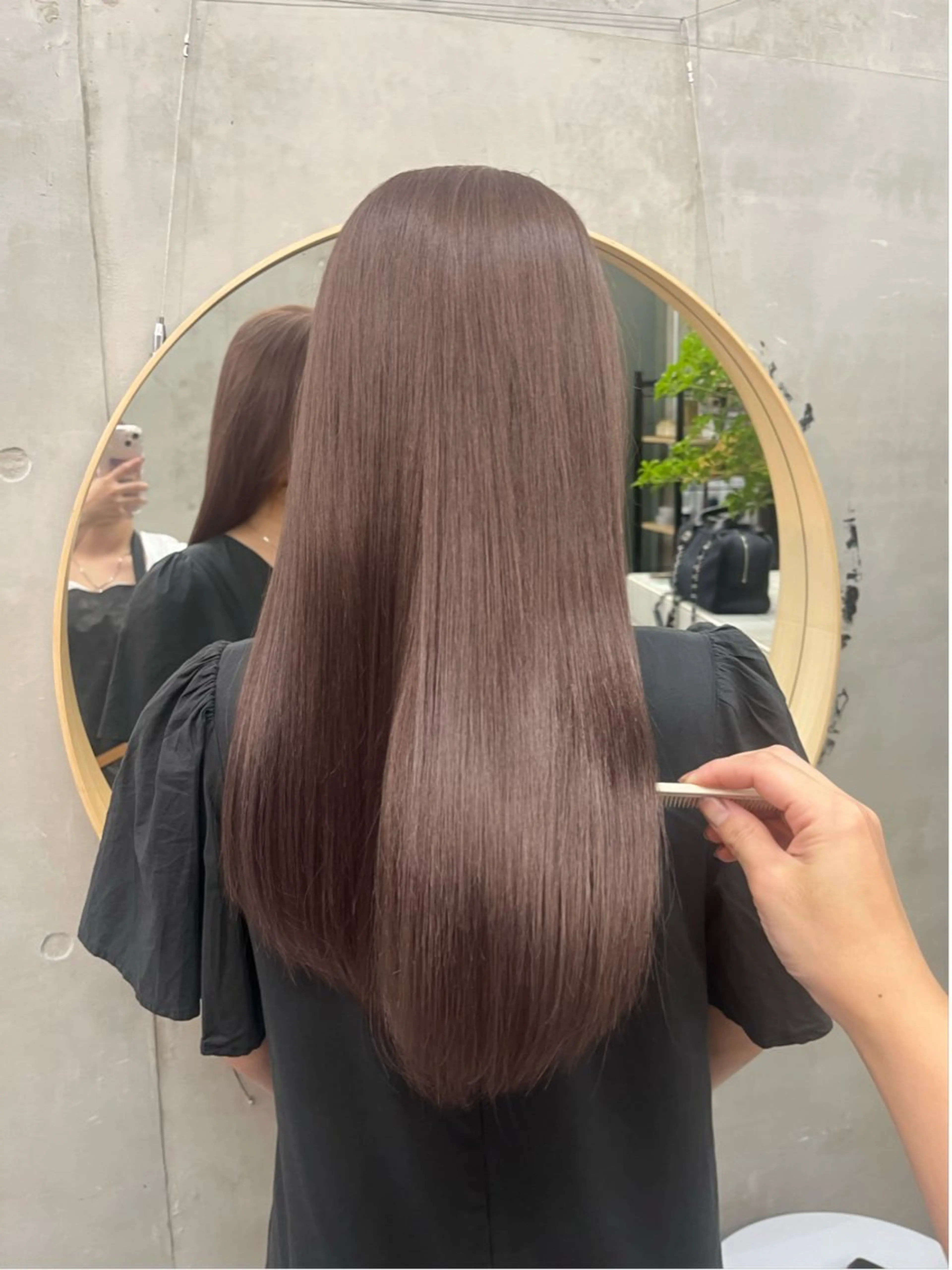 セミロング カラー ベージュカラー ブリーチ ケアブリーチ 透明感カラー ダブルカラー ヘアカラー SALT WATER所属・🫐 𝐌𝐚𝐨 🫐ボブモデル募集のヘアスタイル
