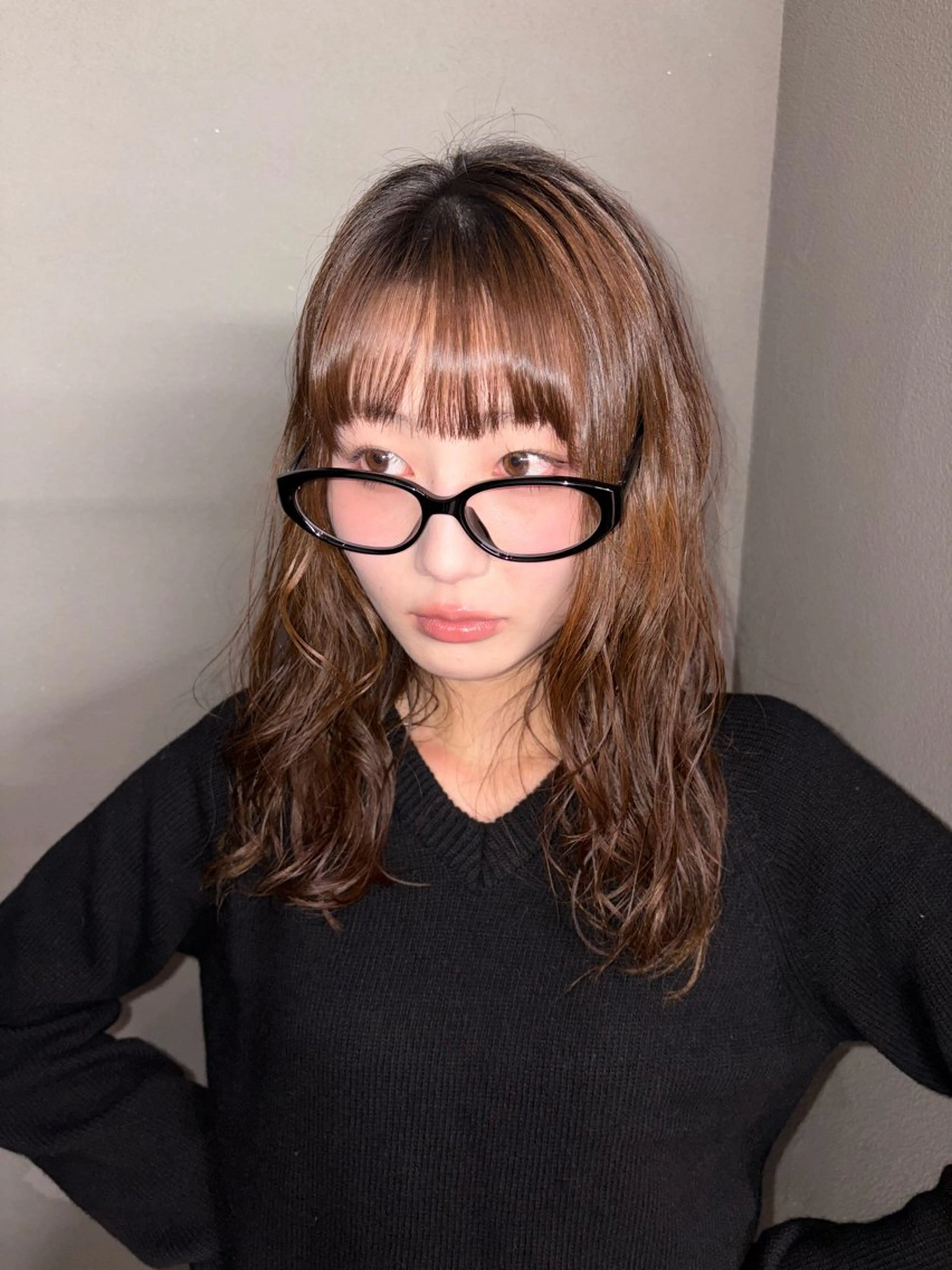 セミロング セミロングパーマ パーマ THEDOTS所属・淀 小南津のヘアスタイル