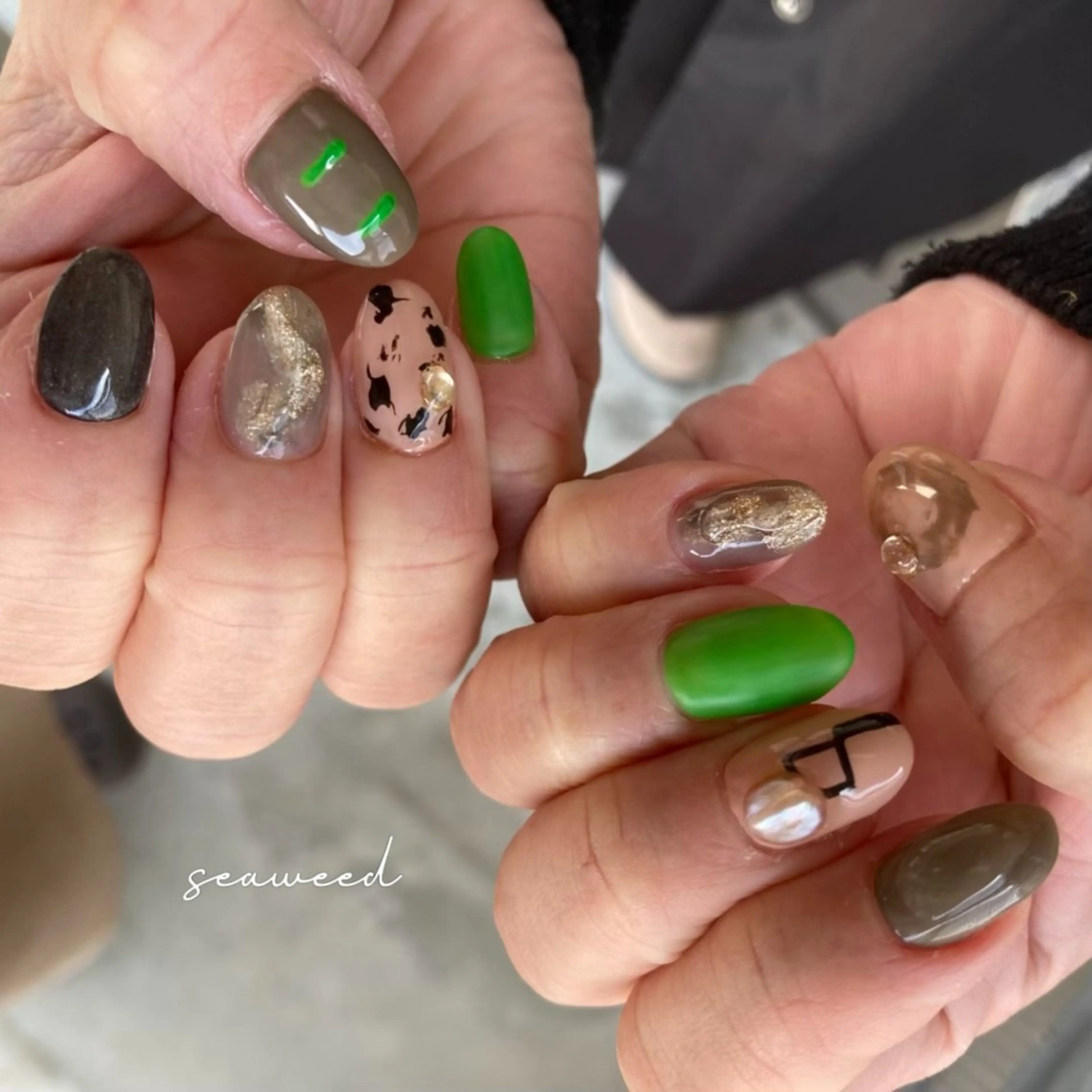 ネイル ハンドネイル seaweed nailのネイルデザイン