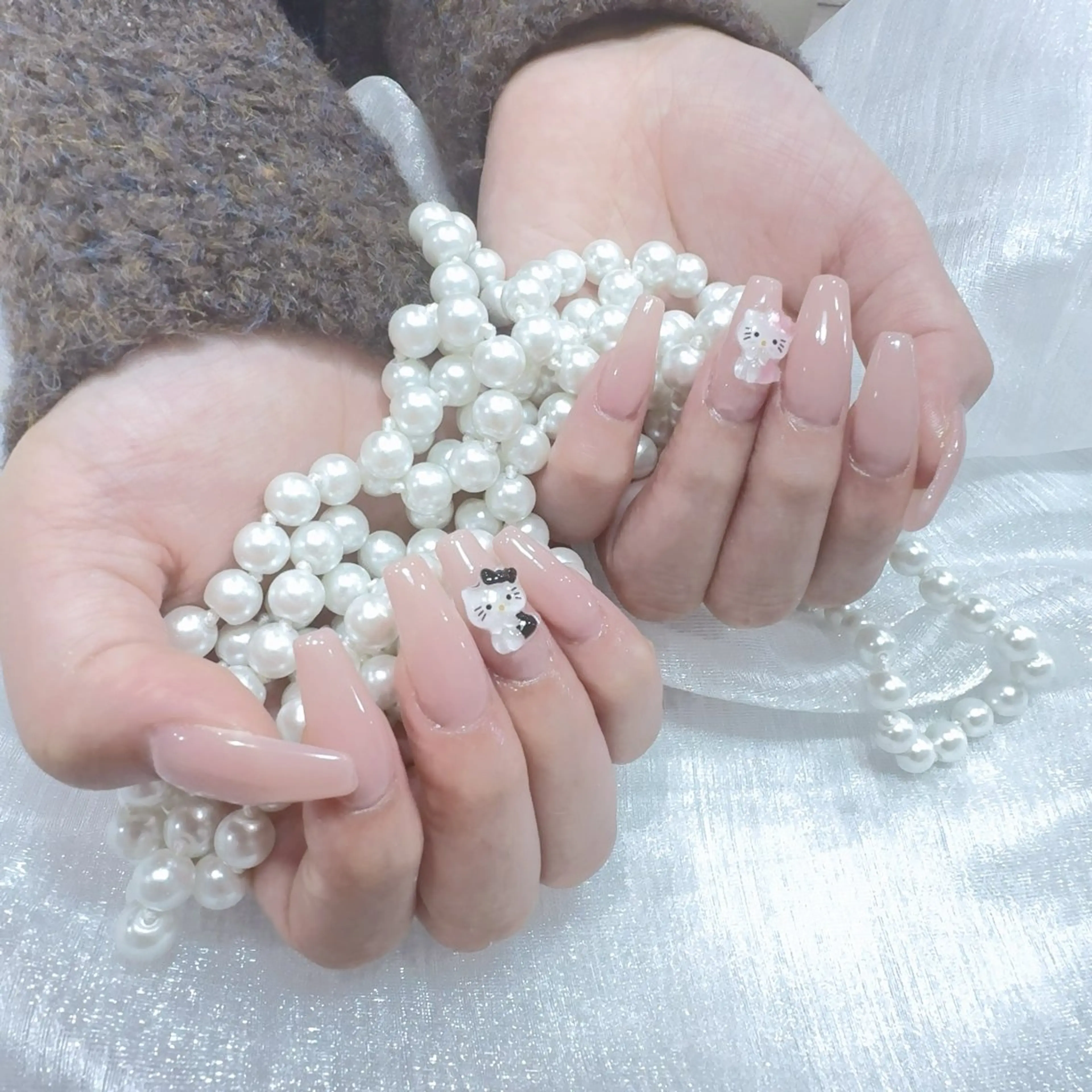 ネイル アートネイル フラッシュネイル フレンチネイル ジェルネイル ガラスフレンチ ハンドネイル You&Me Yukiのネイルデザイン