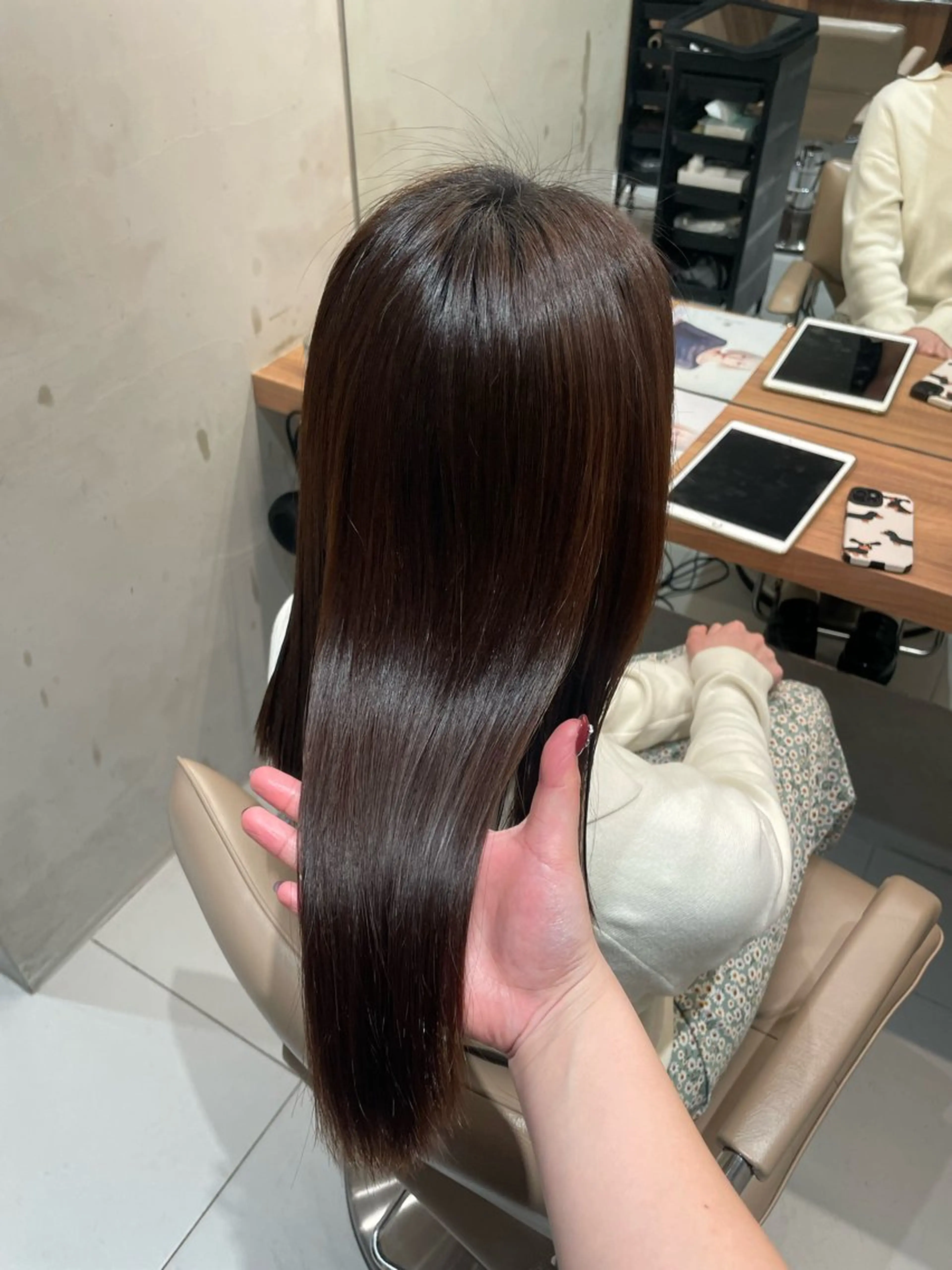 ロング カット 縮毛矯正 RIN⌇ メンズ⌇ 艶カラー🌙のヘアスタイル