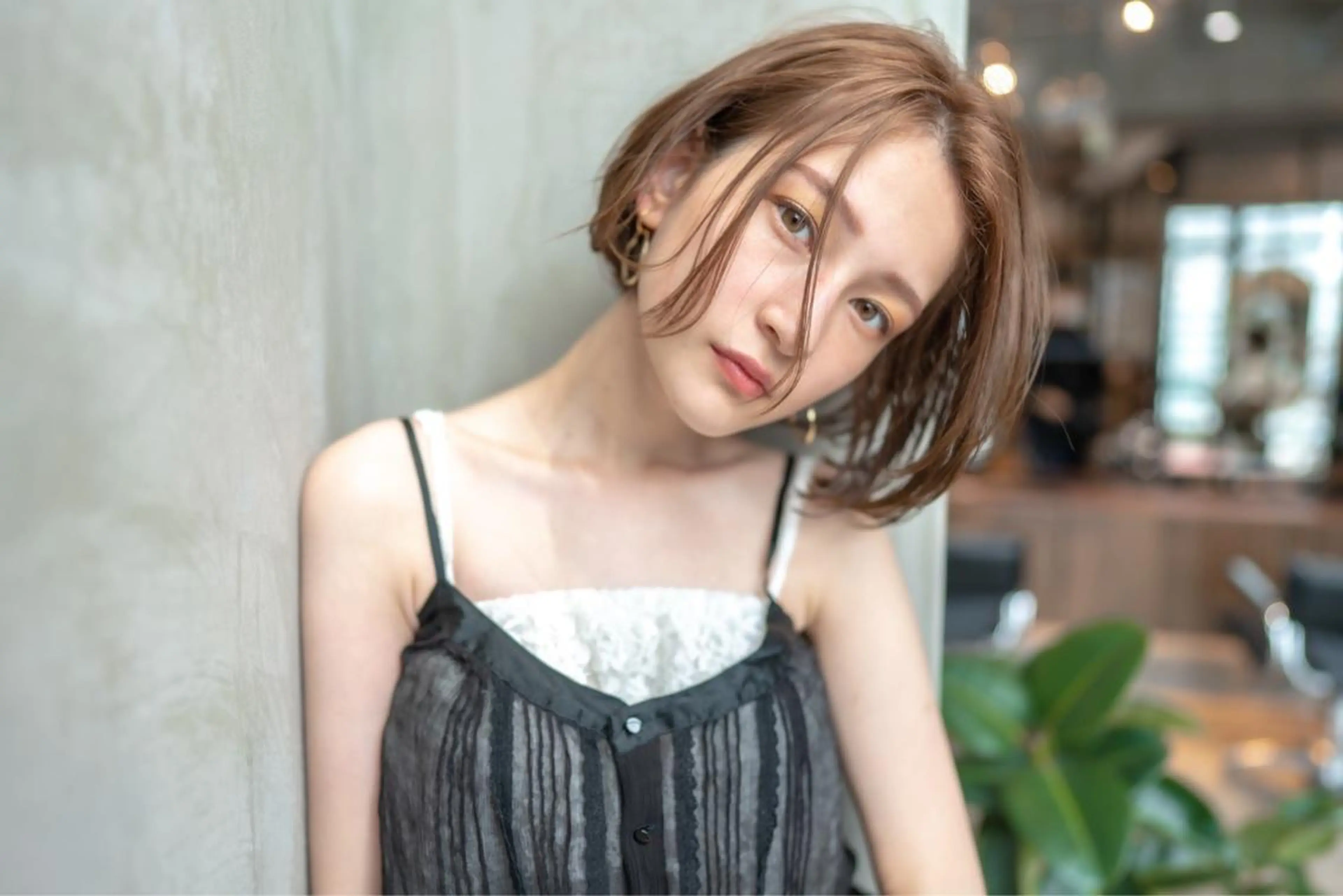 ミディアム カラー カット ヘアカラー トリートメント 🉐レイヤー/塩見 弘樹🉐渋谷のヘアスタイル