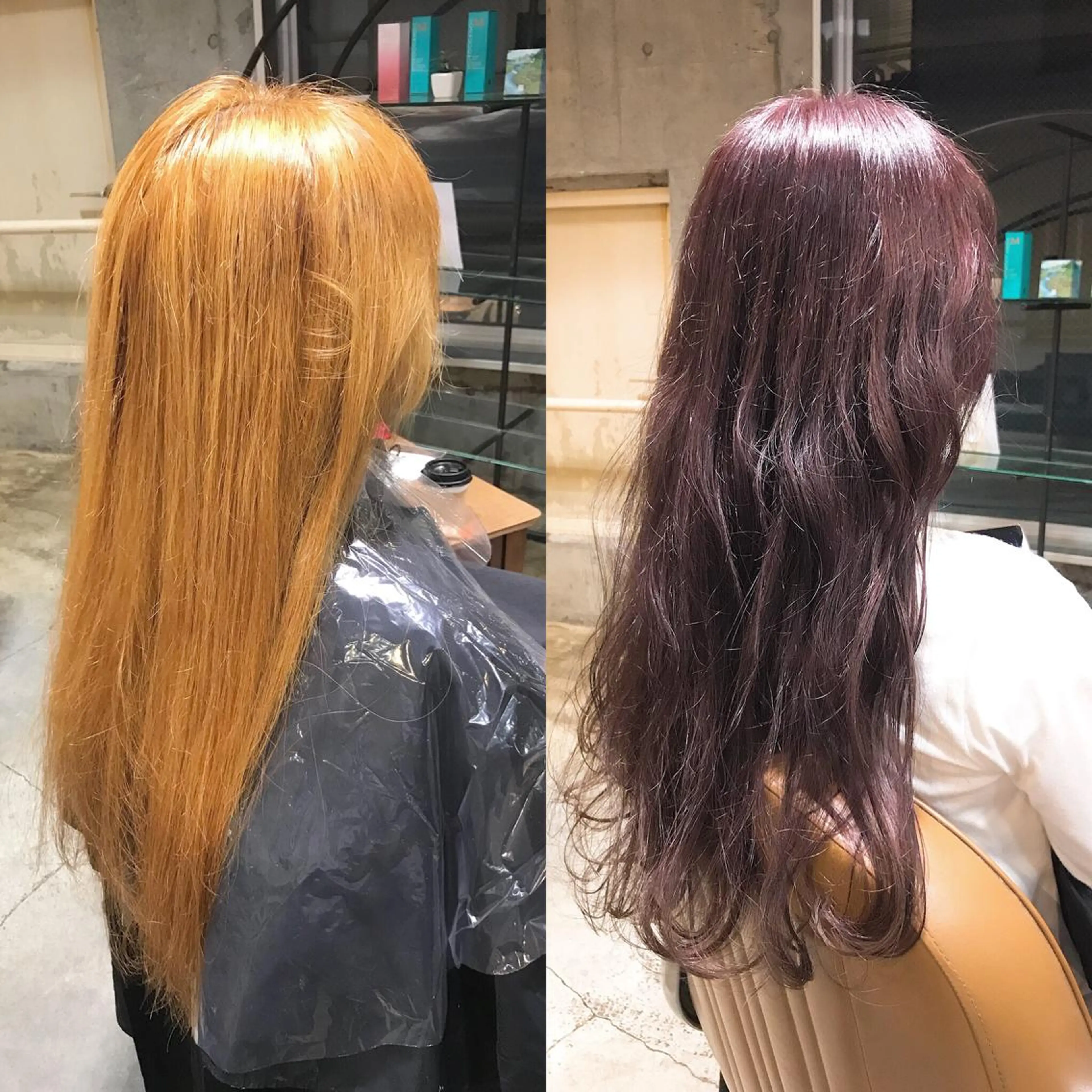 セミロング カラー パーマ ヘアアレンジ メンズ キッズ ネイル マツエク・マツパ パープルカラー パープル サロンドミルク 原宿のヘアスタイル