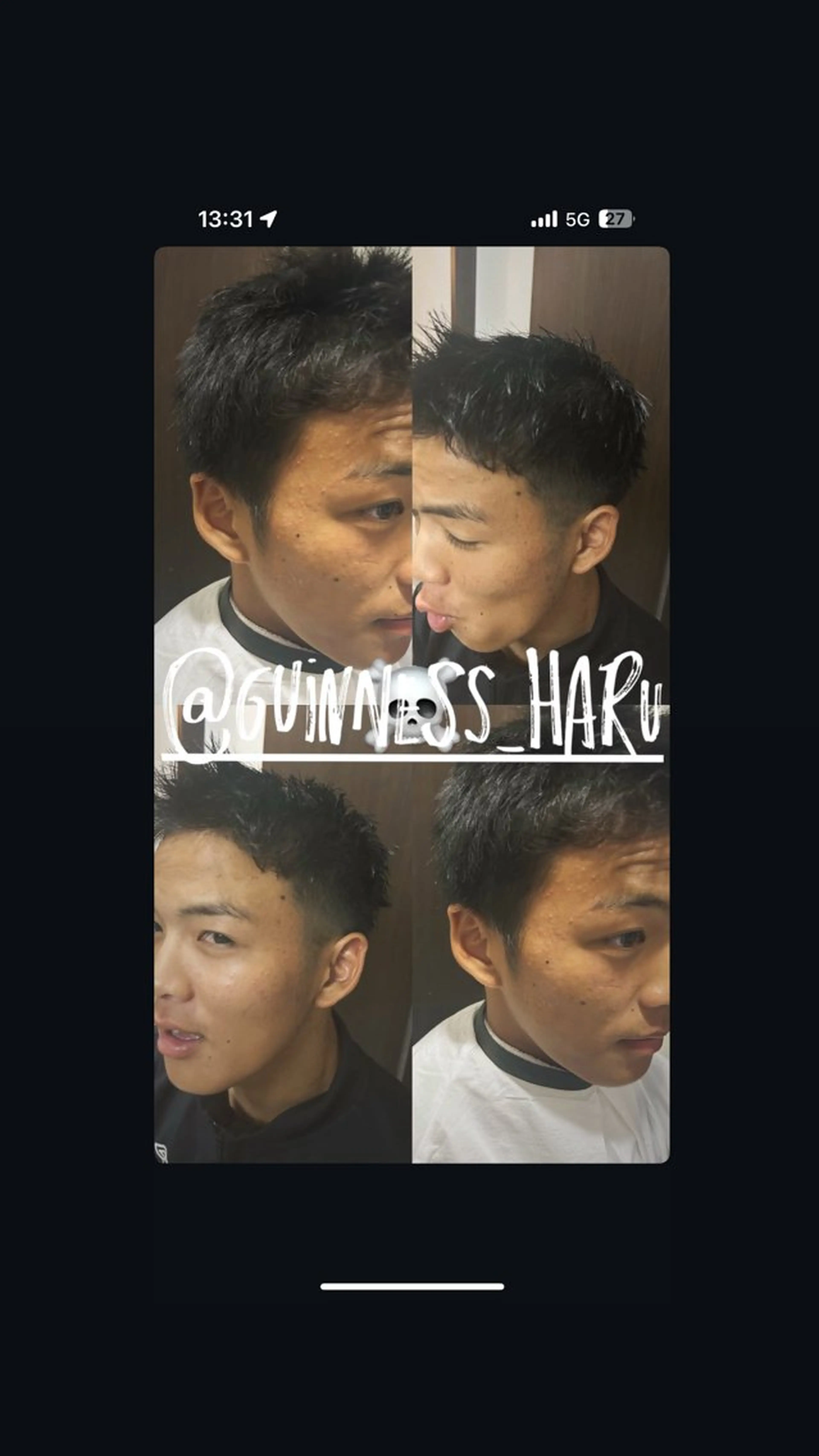 ショート メンズ guinness所属・石田 陽土のヘアスタイル