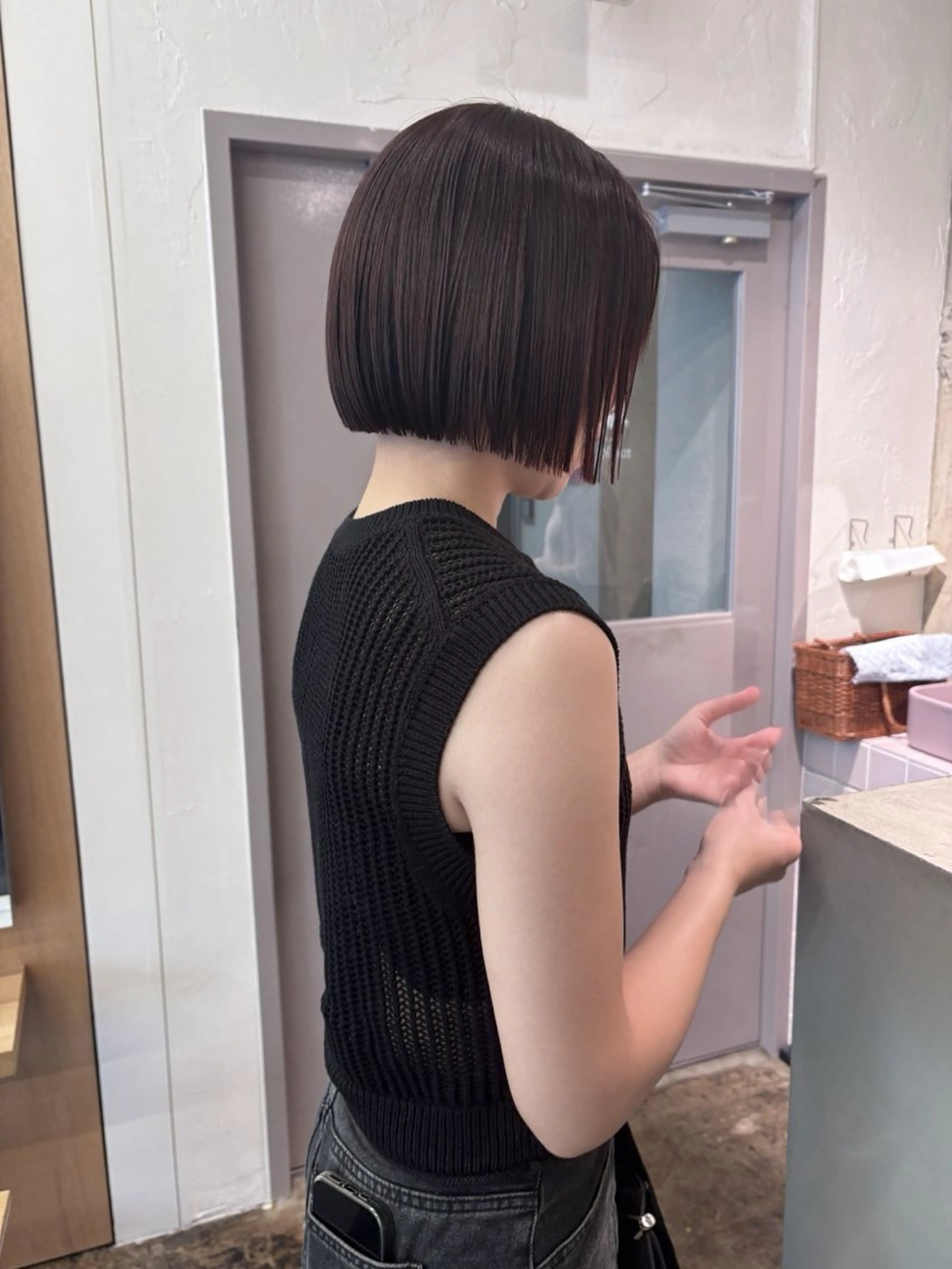 ショート カラー カット ヘアカラー トリートメント karin🌛ボブ/ ブリーチなし艶カラーのヘアスタイル