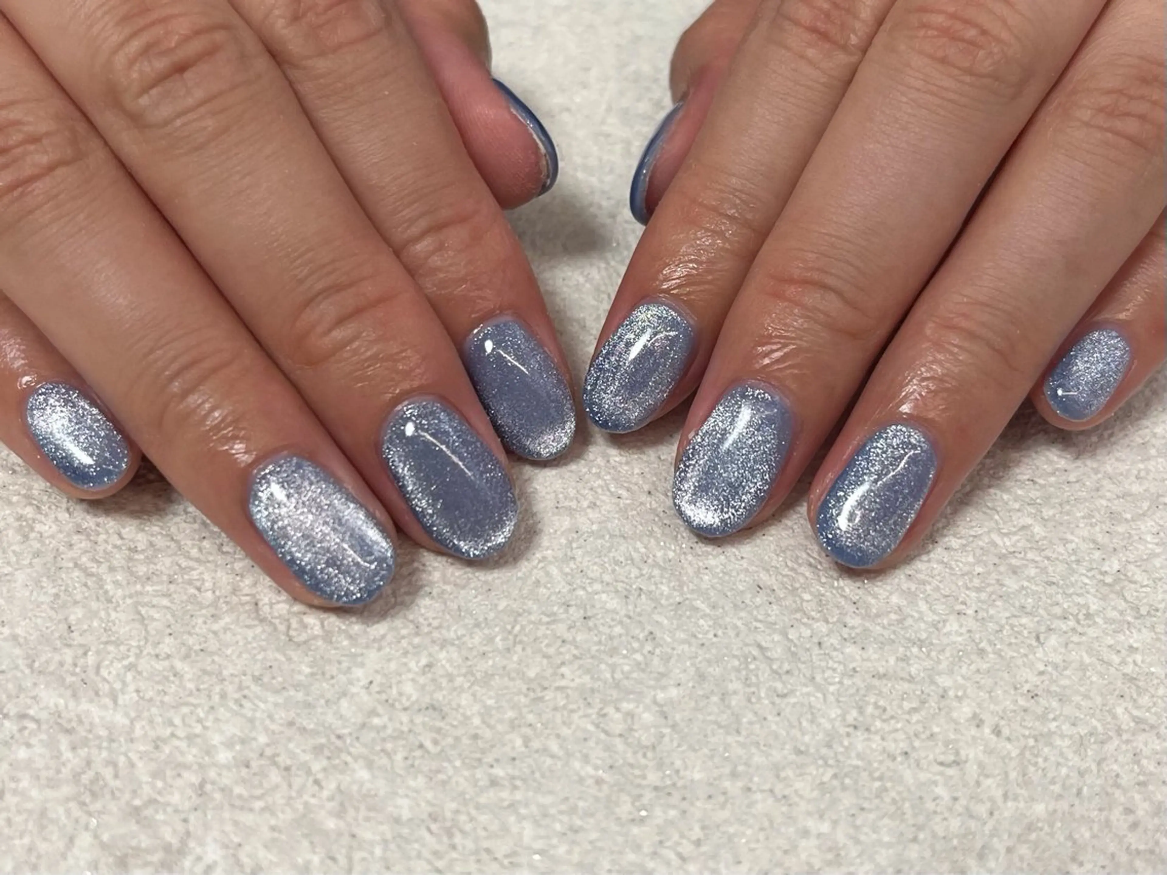 ネイル オーロラネイル フットネイル フレンチネイル ジェルネイル 韓国ネイル Mogu nail 二子玉川のネイルデザイン