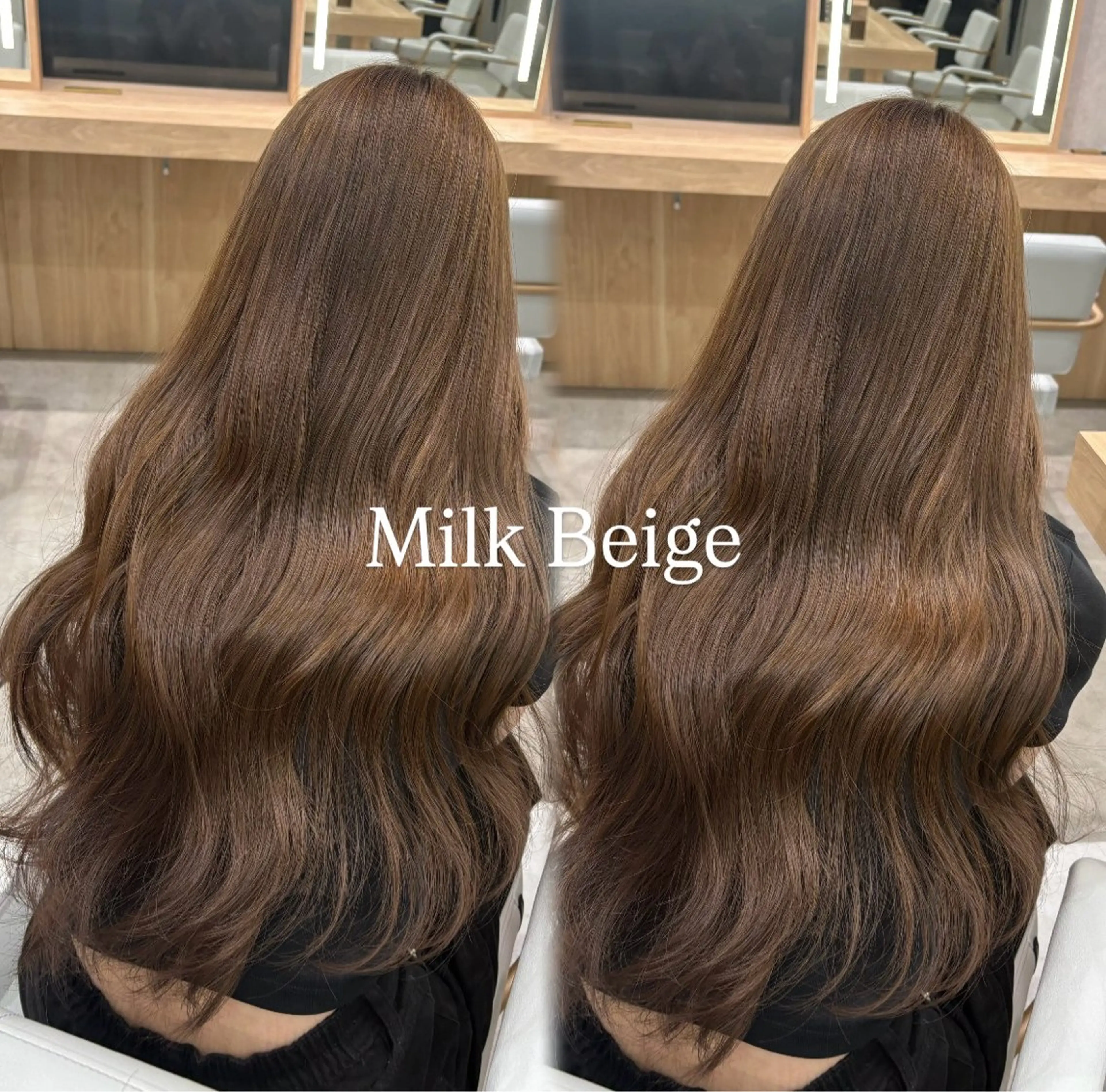 ロング ヘアカラー トリートメント ブリーチなしカラー/ 縮毛矯正🍓kaeのヘアスタイル
