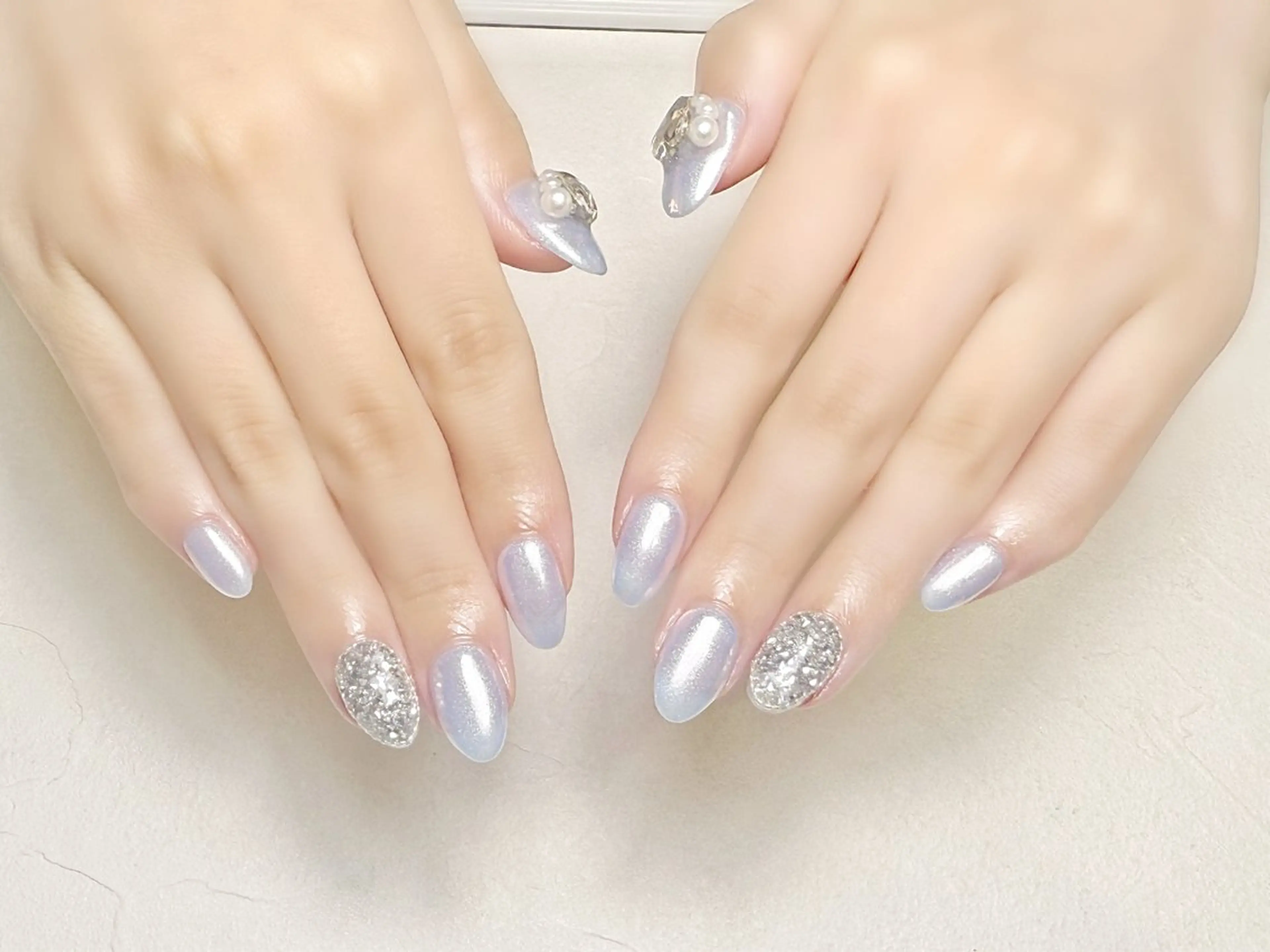 ネイル オーロラネイル 春ネイル rouse nail RISATOのネイルデザイン
