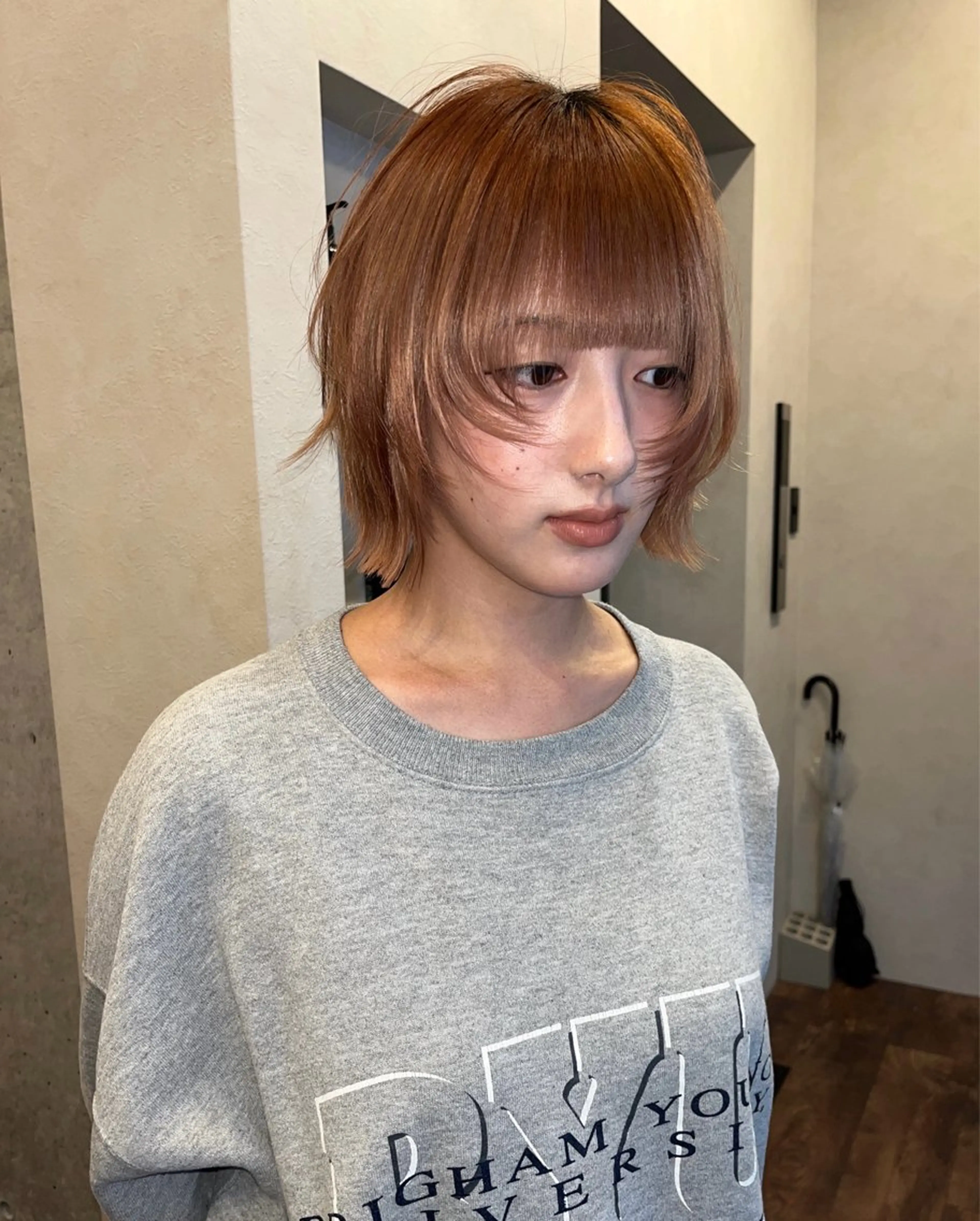 ミディアム ヘアカラー トリートメント NANA/ 暖色カラー/ボブのヘアスタイル