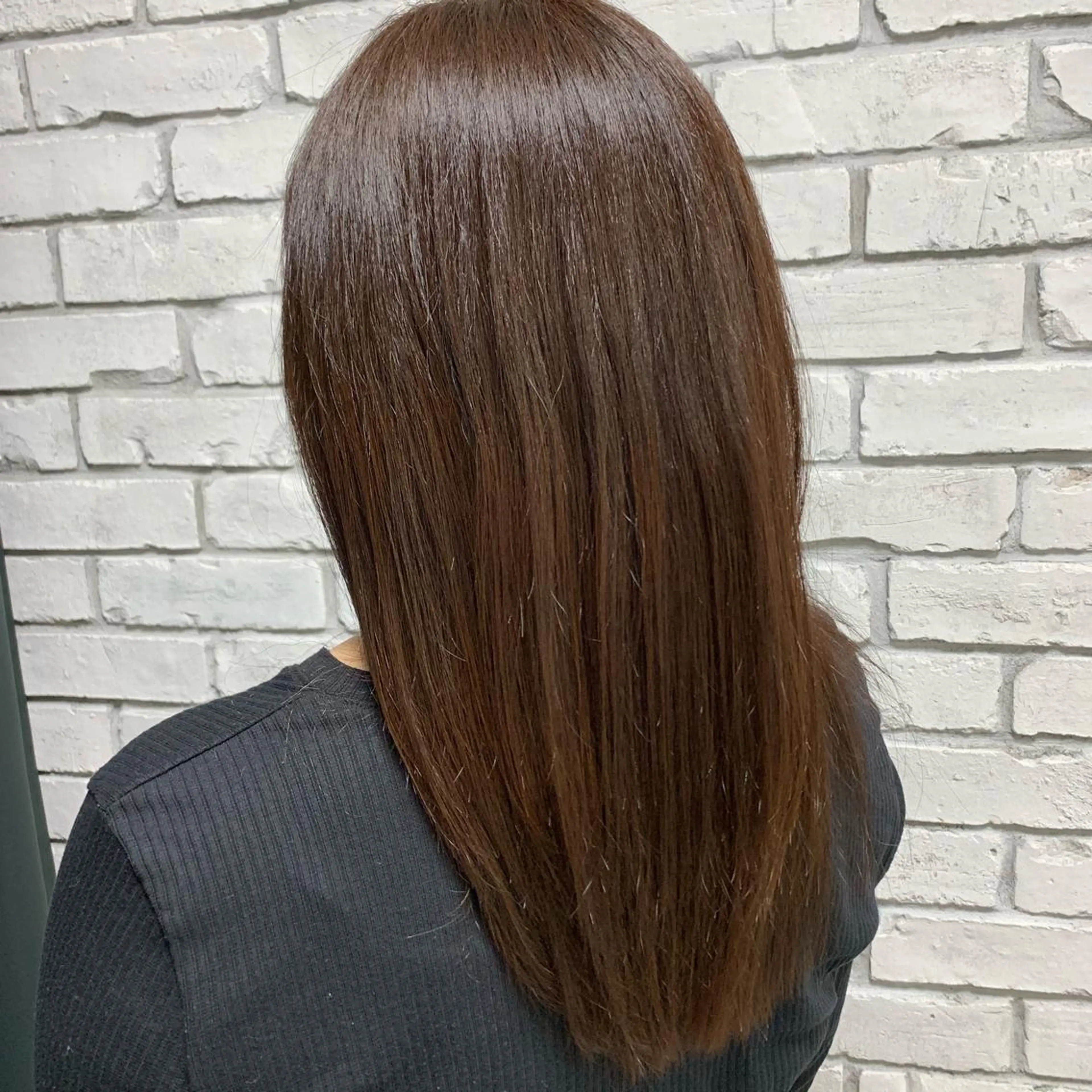 セミロング u n aのヘアスタイル