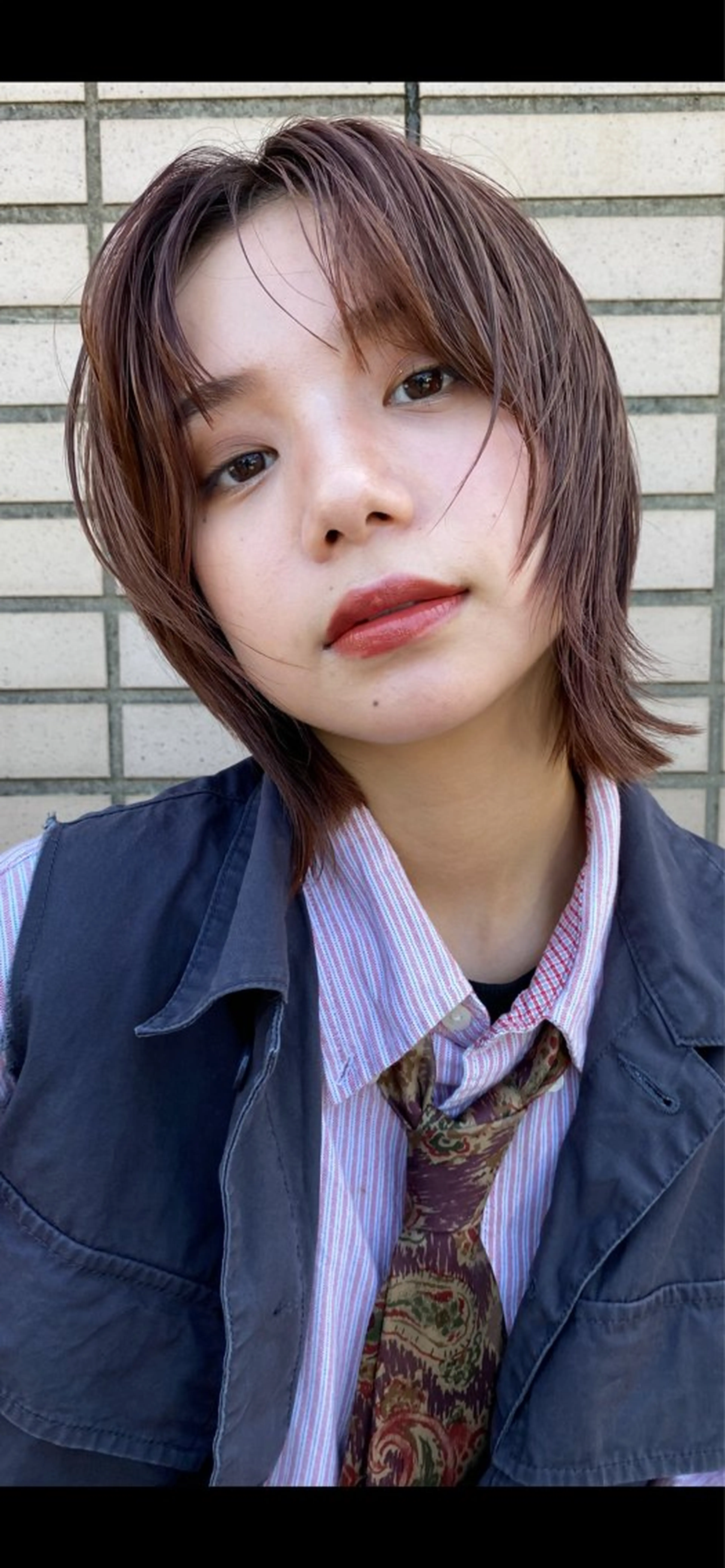 ショート カット ヘアカラー トリートメント 暗髪透明感カラー/ インナー/小島良太のヘアスタイル