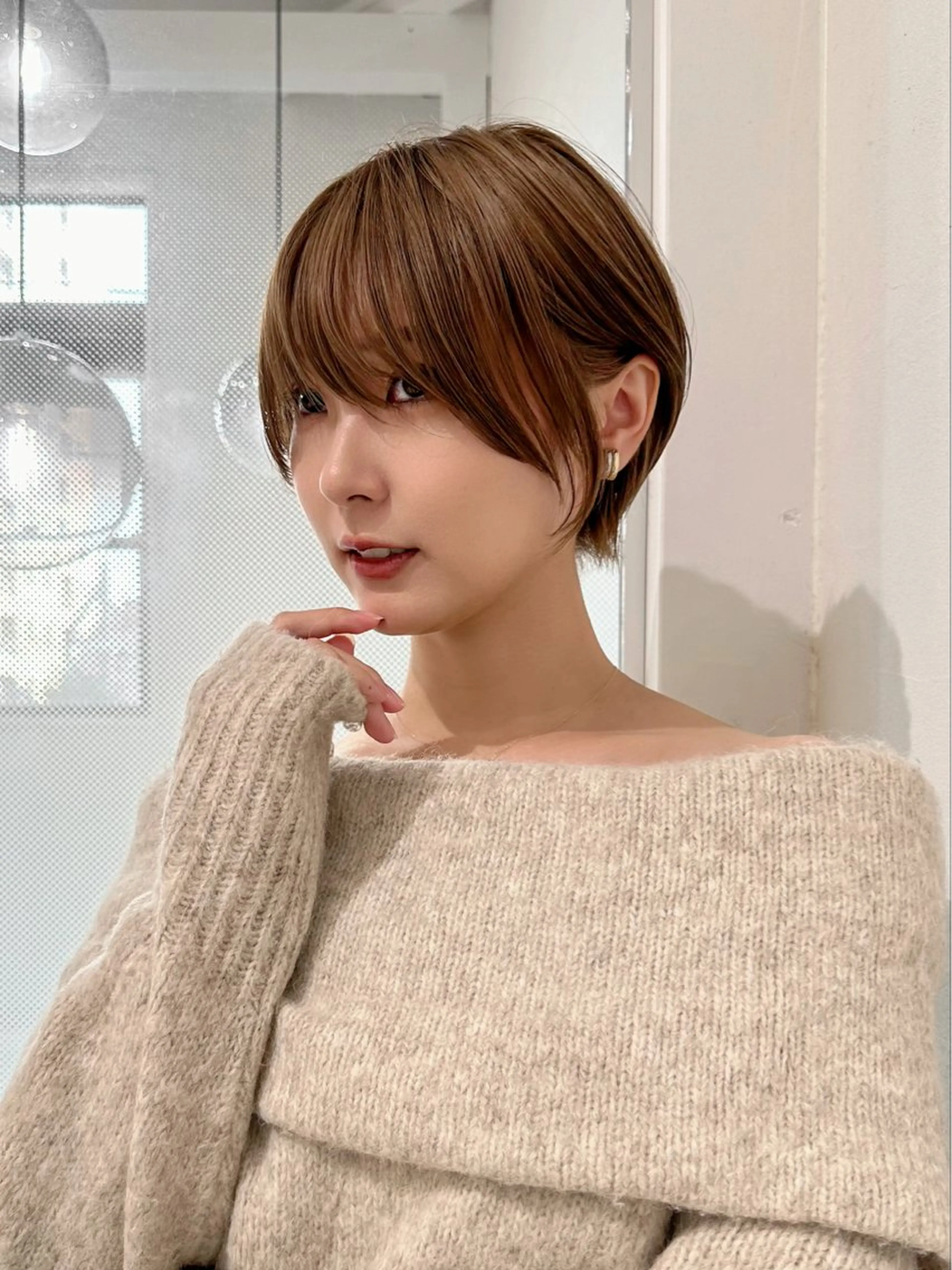 ショート ショートヘア 小顔カット カット ヘアカラー トリートメント ヘッドスパ 遠藤大雅 ショート /韓国ボブ🌈のヘアスタイル