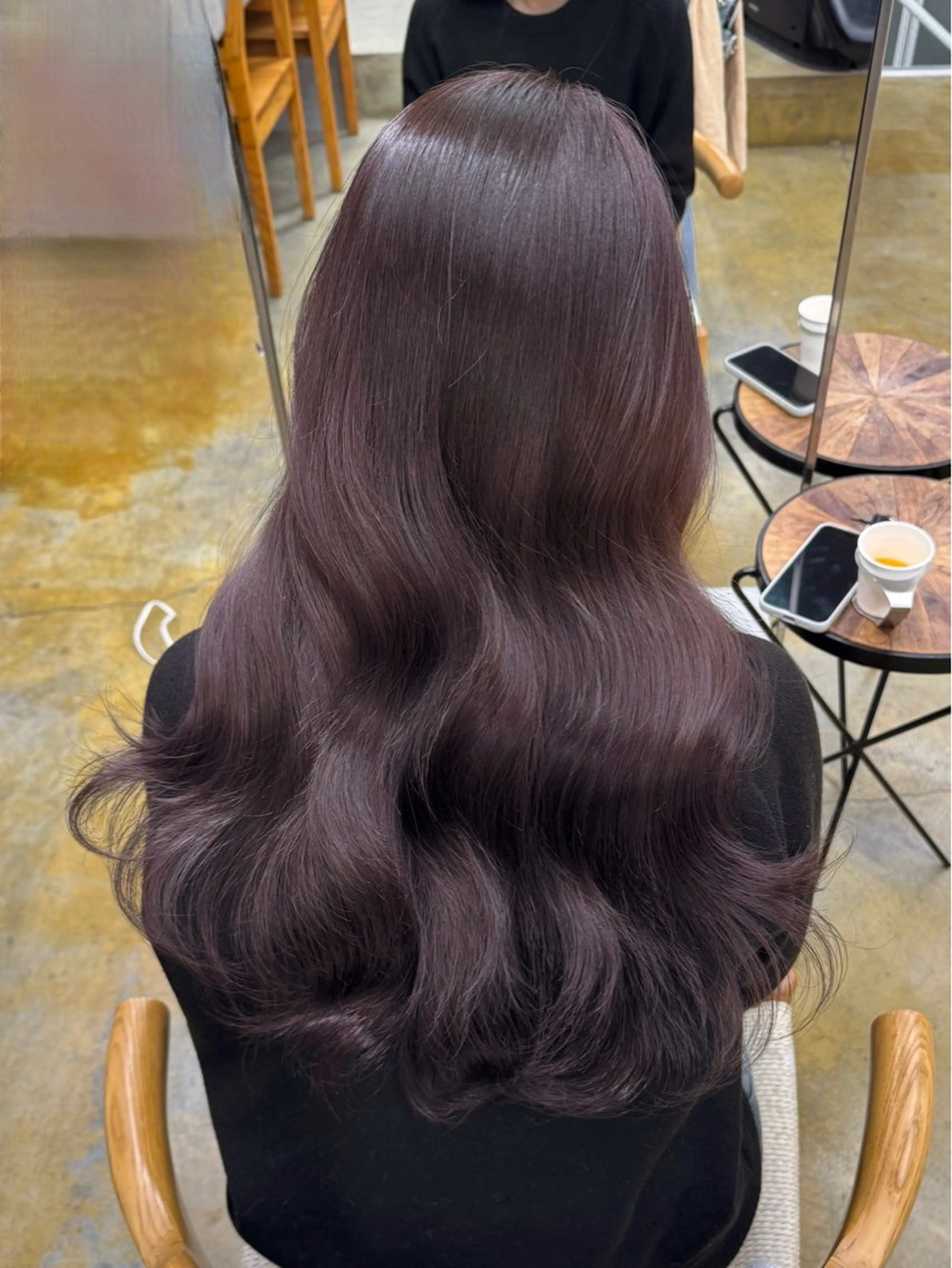 ロング カラー ラベンダーカラー ヘアカラー トリートメント Dijon渋谷所属・珠貴/透明感カラー /韓国ヘアのヘアスタイル